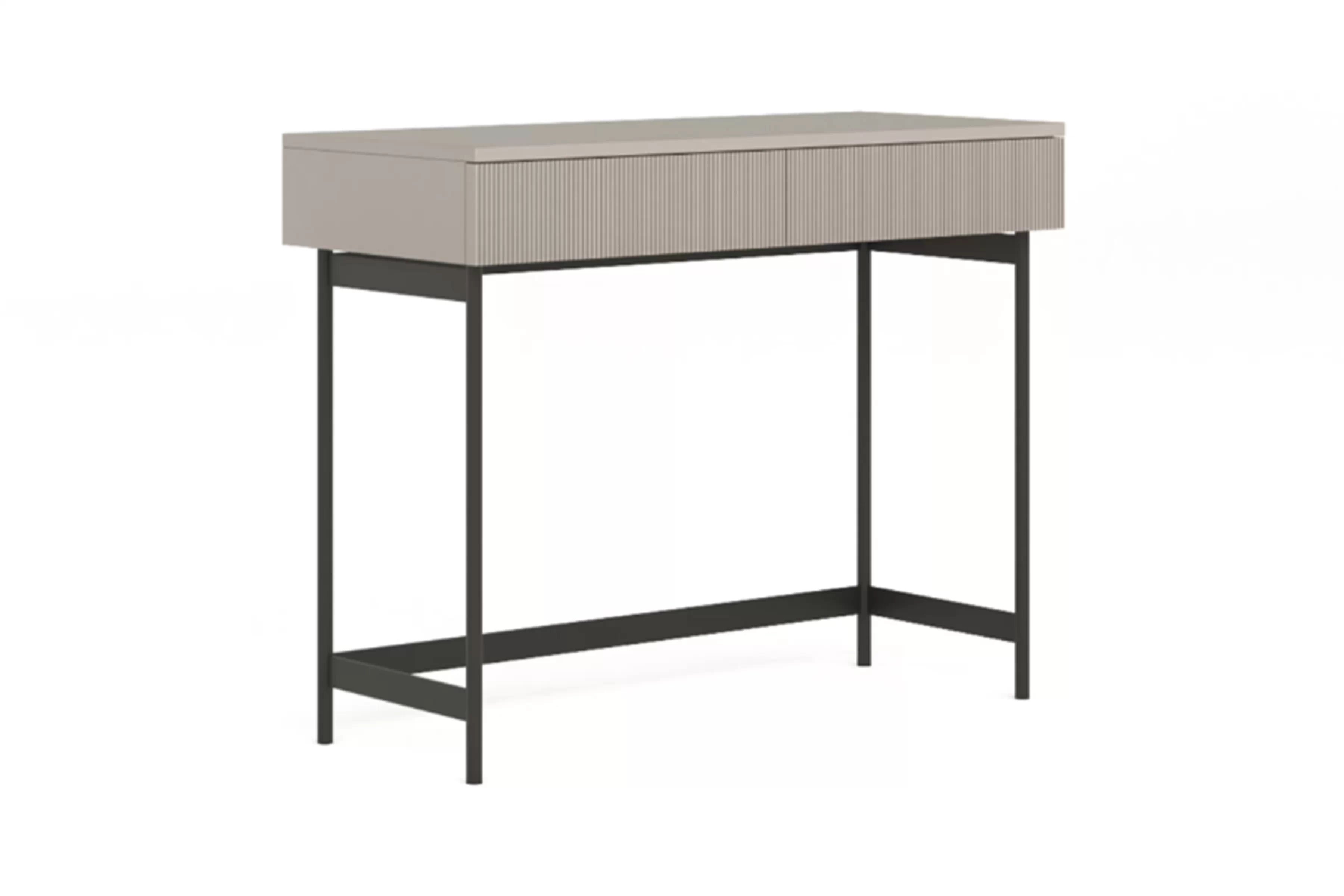 Toaletný stolík Nubo 97 cm - kašmírová / čierna Toaletný stolík Nubo 97 cm na stelazu - kašmír / Čierny