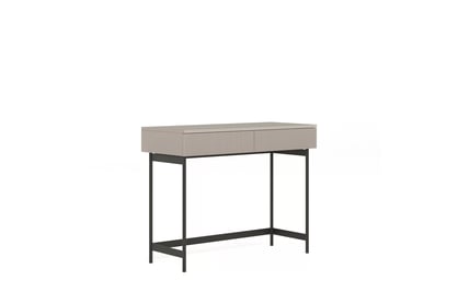 Toaletní stolek Nubo 97 cm - kašmírová / černá