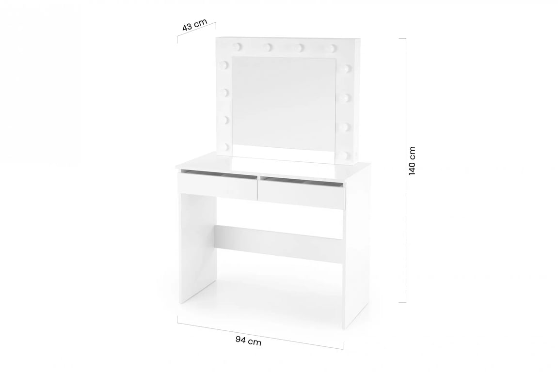 Toaletní stolek Velinio 95 cm - bílý Toaletní stolek Velinio 95 cm - bílá