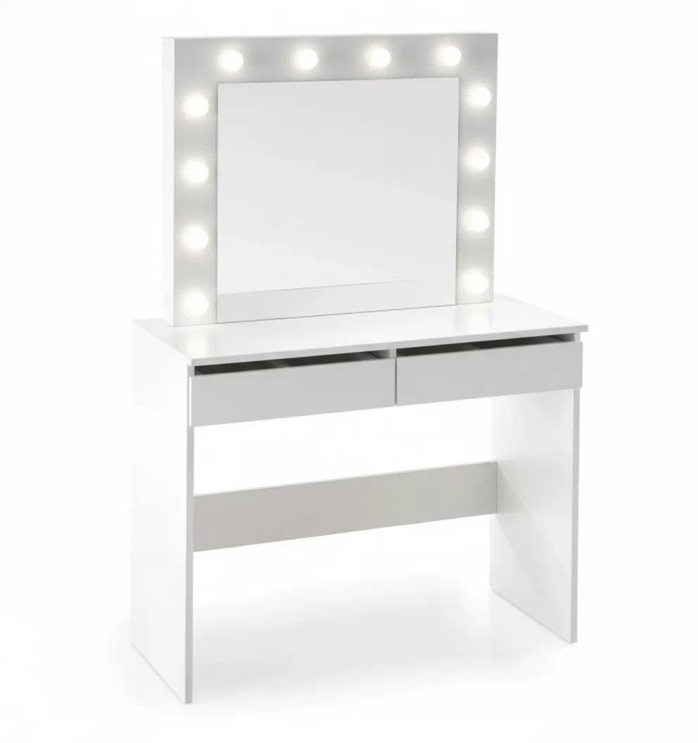 Toaletný stolík Velinio 95 cm - biela Toaletný stolík Velinio 95 cm so zásuvkami  - Biely