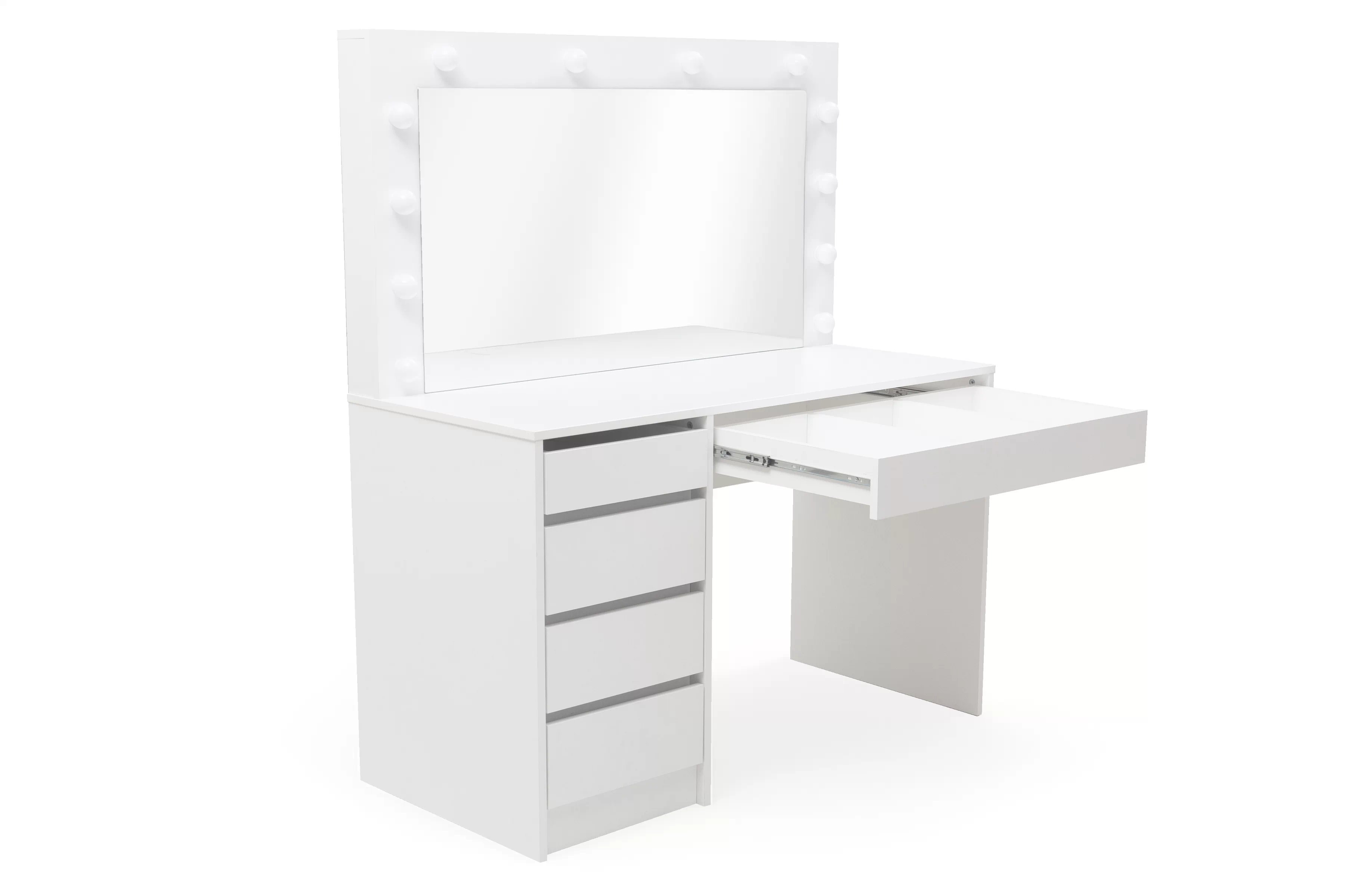 Toaletný stolík Velinio XL 120 cm - biela Toaletný stolík Velinio XL 120 cm - Biely