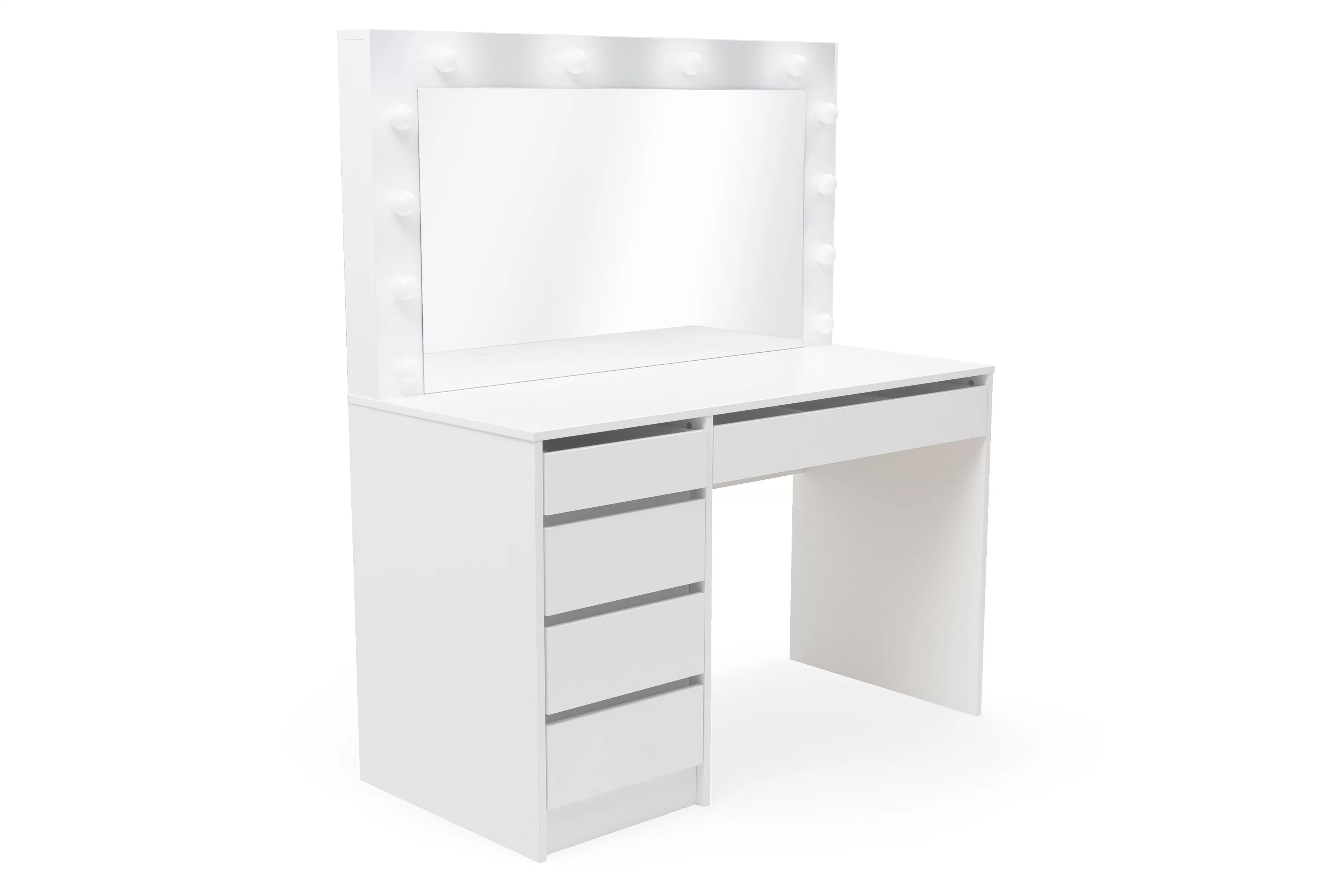 Toaletný stolík Velinio XL 120 cm - biela Toaletný stolík Velinio XL 120 cm - Biely