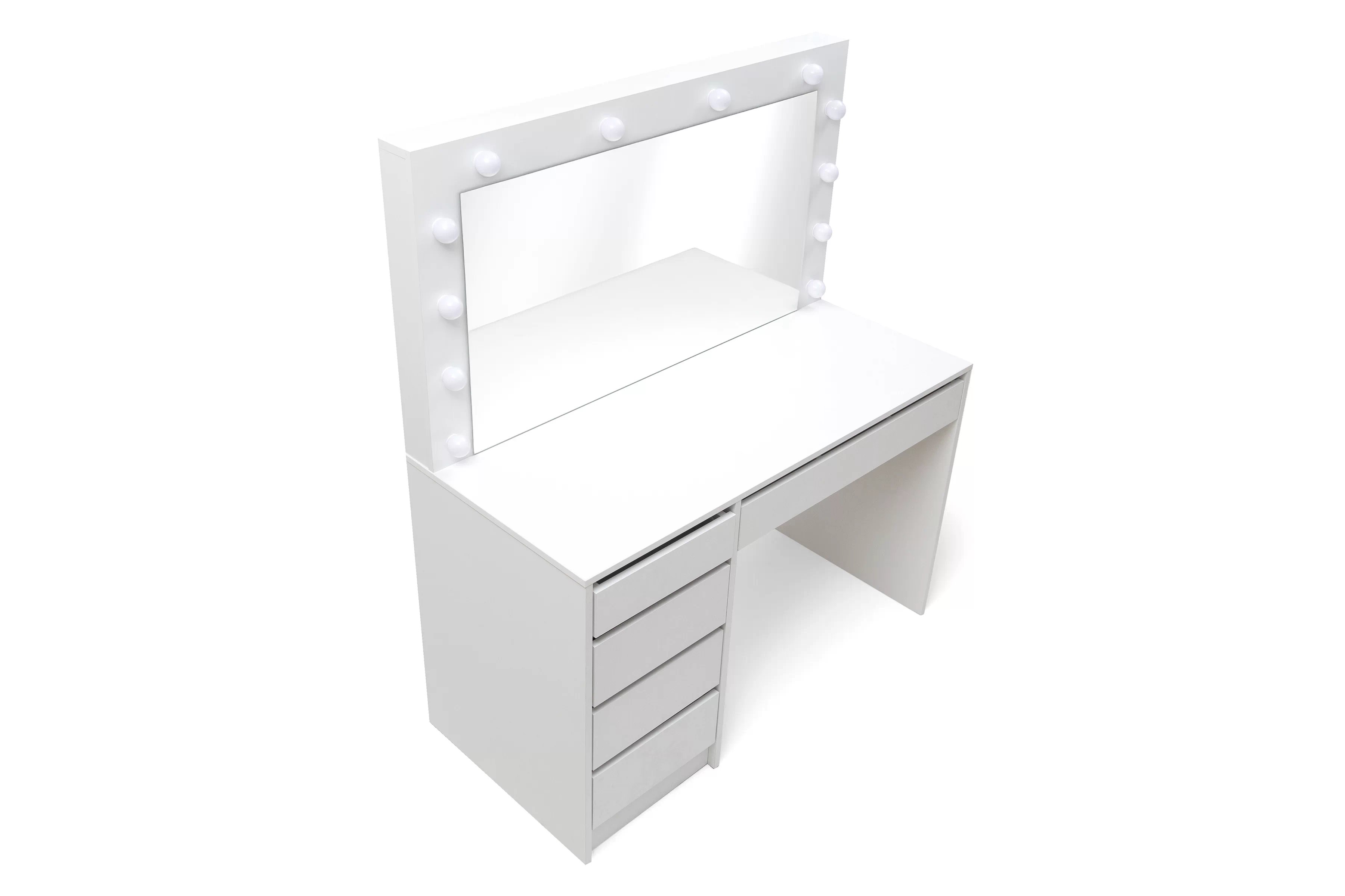 Toaletný stolík Velinio XL 120 cm - biela Toaletný stolík Velinio XL 120 cm - Biely