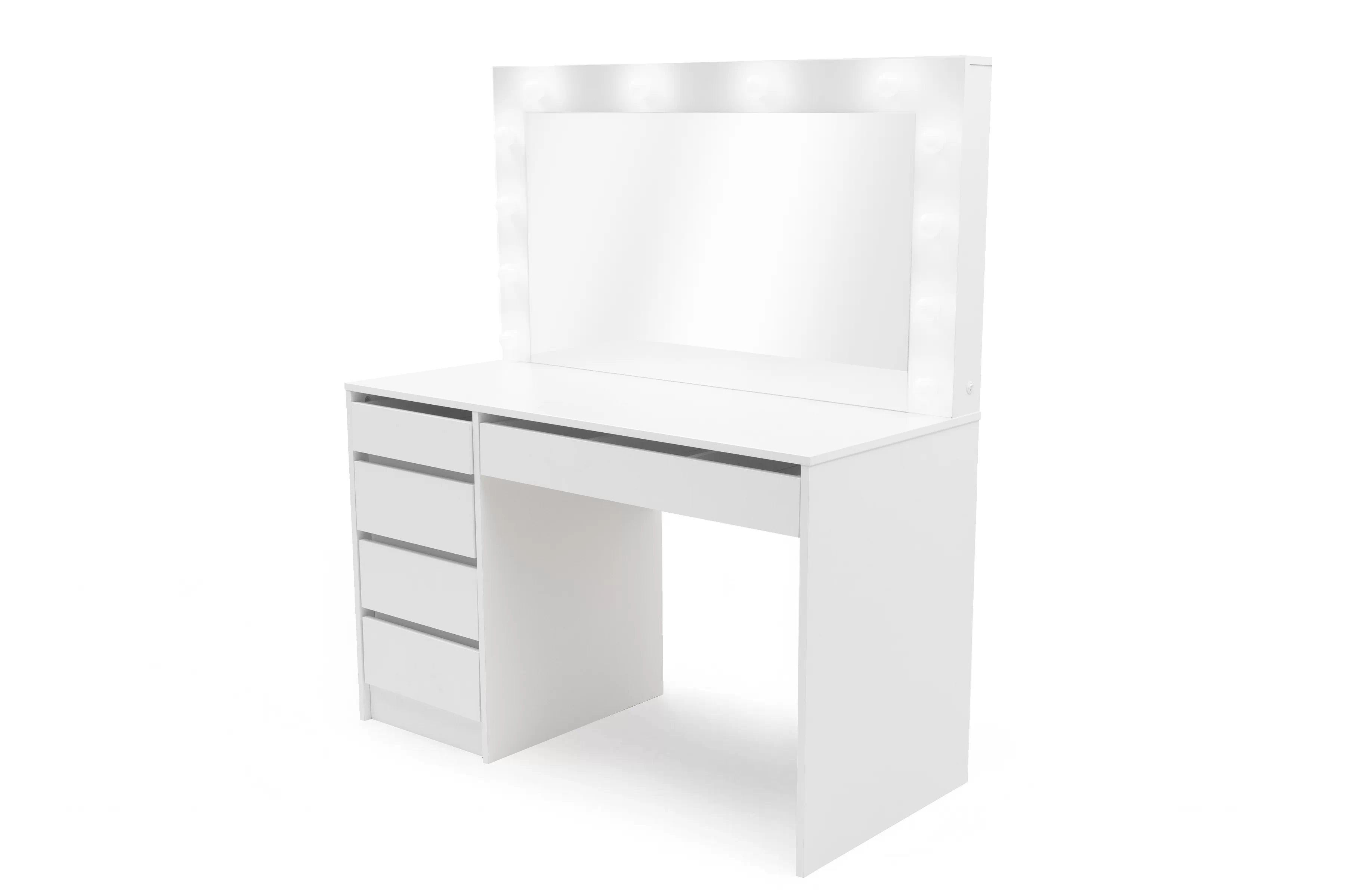 Toaletný stolík Velinio XL 120 cm - biela Toaletný stolík Velinio XL 120 cm - Biely