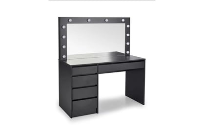 Toaletný stolík Velinio XL 120 cm - čierna Toaletný stolík Velinio XL 120 cm - Čierny