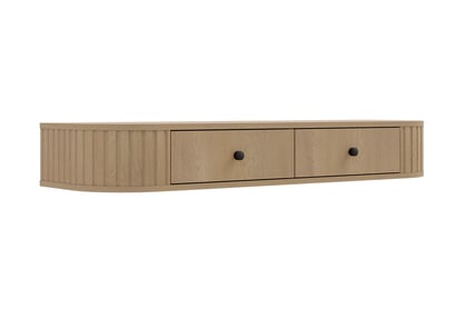 Závesný toaletný stolík Lento 123 cm so zásuvkami - dub cremona