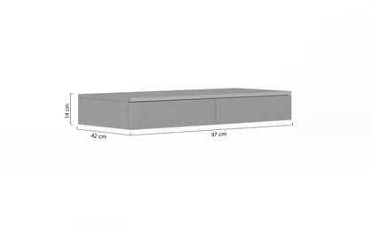 Závěsný toaletní stolek Nubo 97 cm - kašmírová Toaletní stolek závěsná Nubo 97 cm - kašmír 