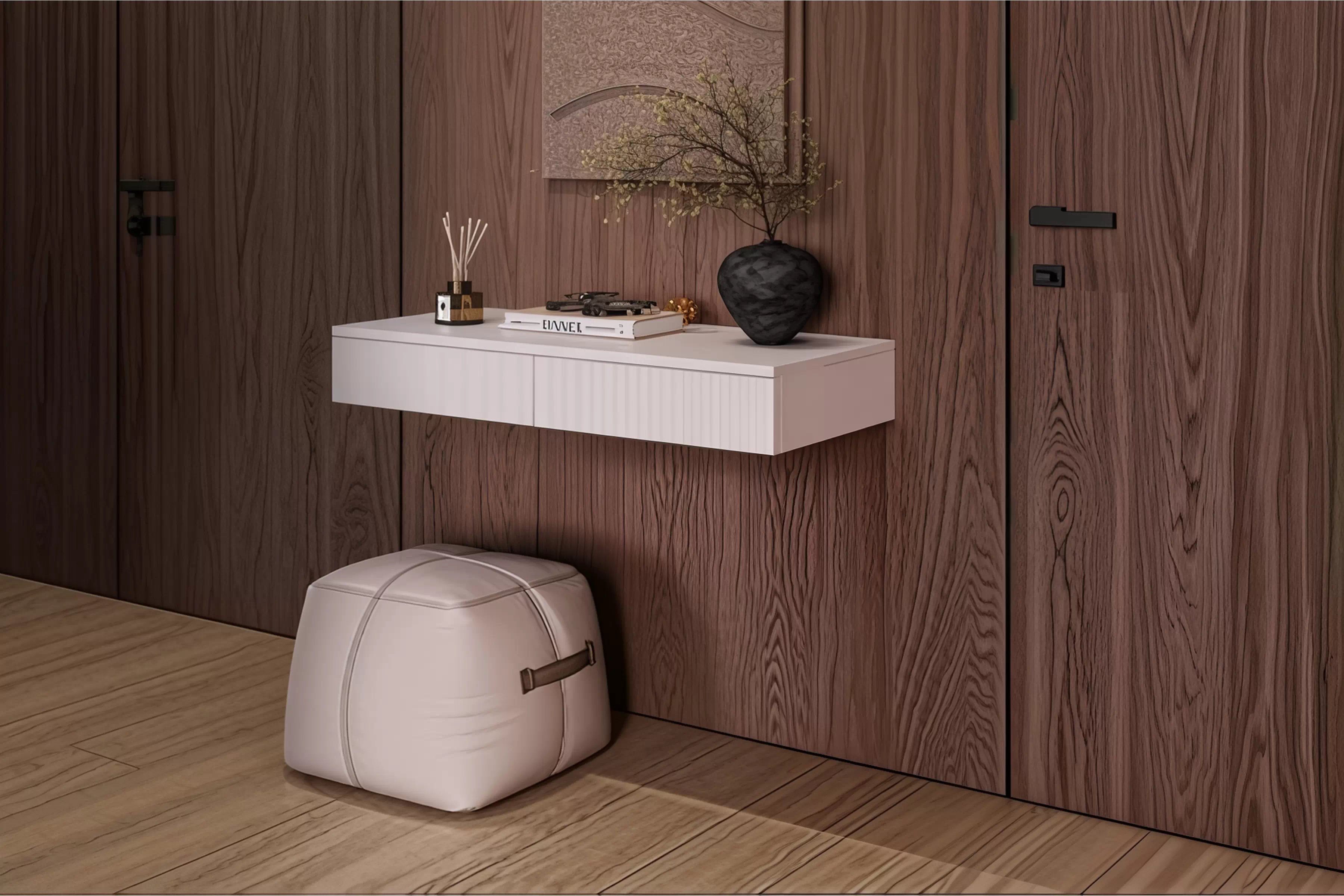 Závěsný toaletní stolek Nubo 97 cm - kašmírová Toaletní stolek závěsná Nubo 97 cm - kašmír 