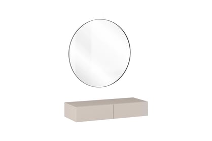 Závesný toaletný stolík Jukon 90 cm so zrkadlom - kašmírová