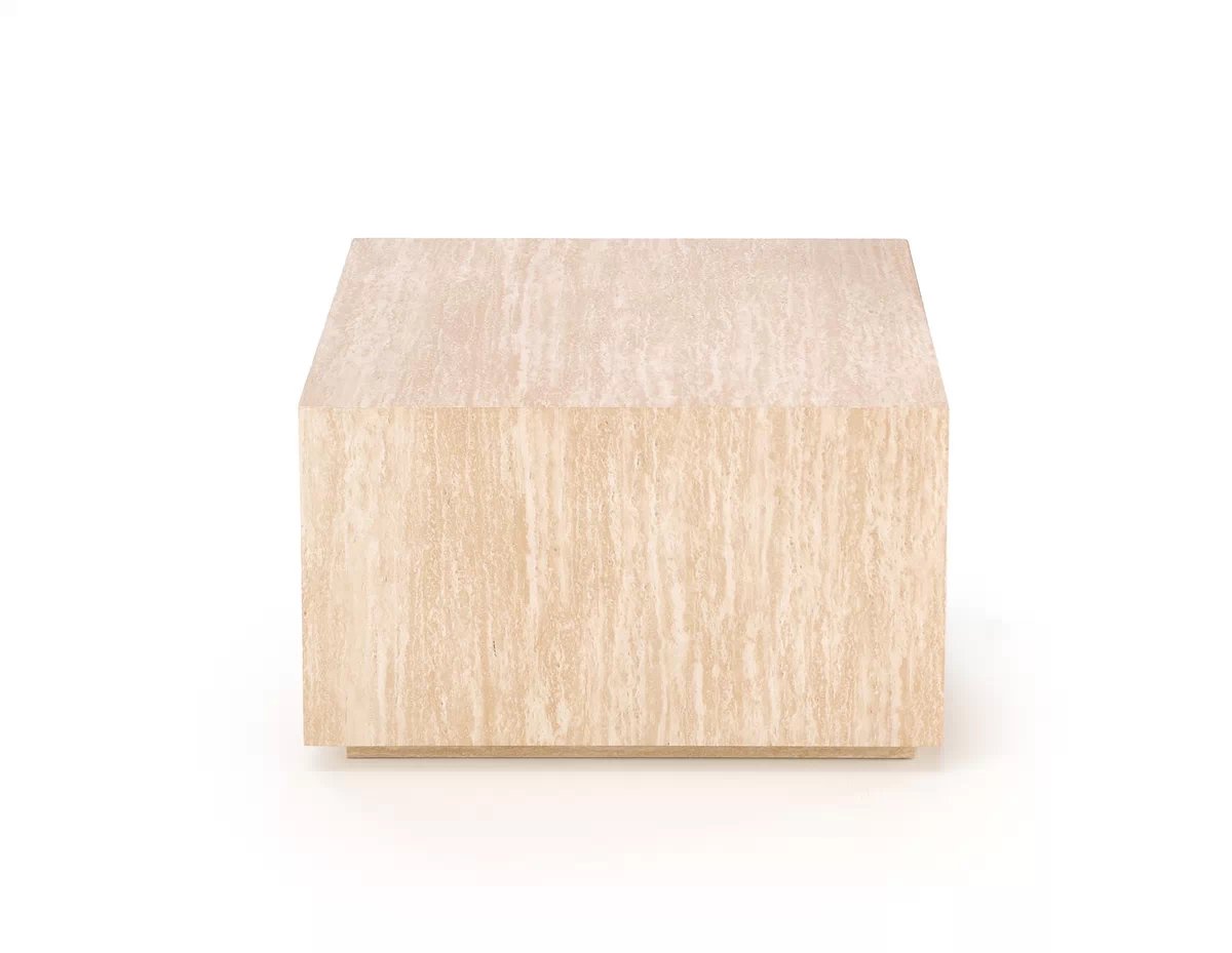 Čtvercový konferenční stolek Travertino 60 cm - travertin travertino Čtverec Konferenční stolek, travertin