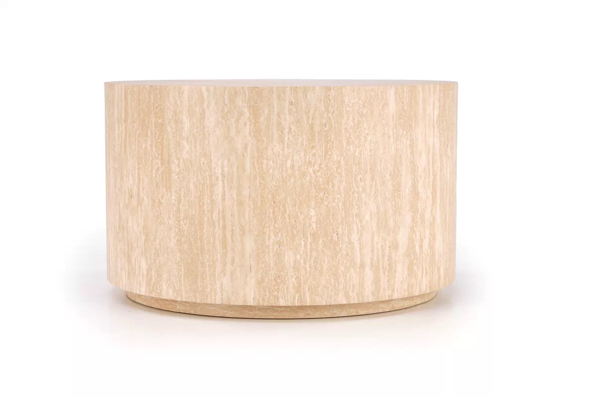 Kulatý konferenční stolek Travertino 60 cm - travertin travertino okrAgLa Konferenční stolek, travertin