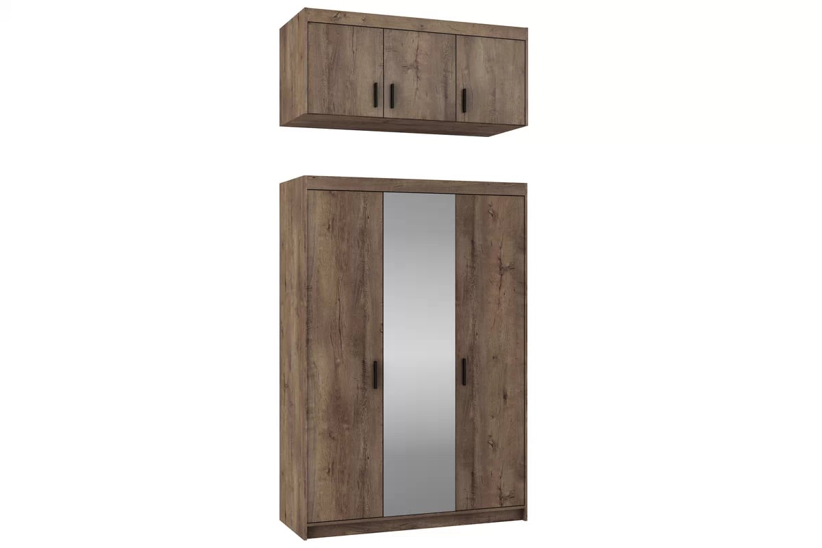 Nástavec Lena DL03 - 133 cm - dub lefkas tmavý třídveřová Nástavec do Skříně Lena DL03 - 133 cm - Dub Lefkas