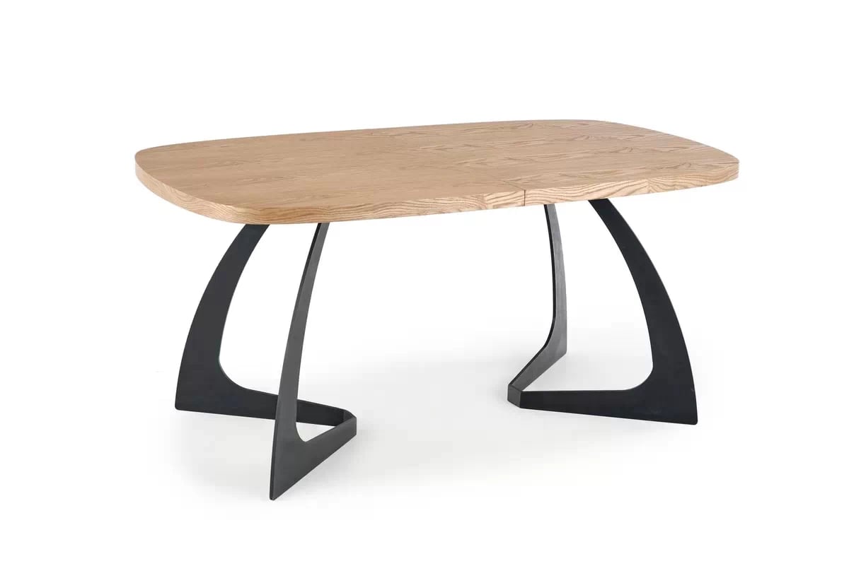 Rozkládací stůl Veldon 160-200x90 cm - přírodní dub / černá veldon stůl rozkládací, Deska - Dub přírodní, Nohy - Černý