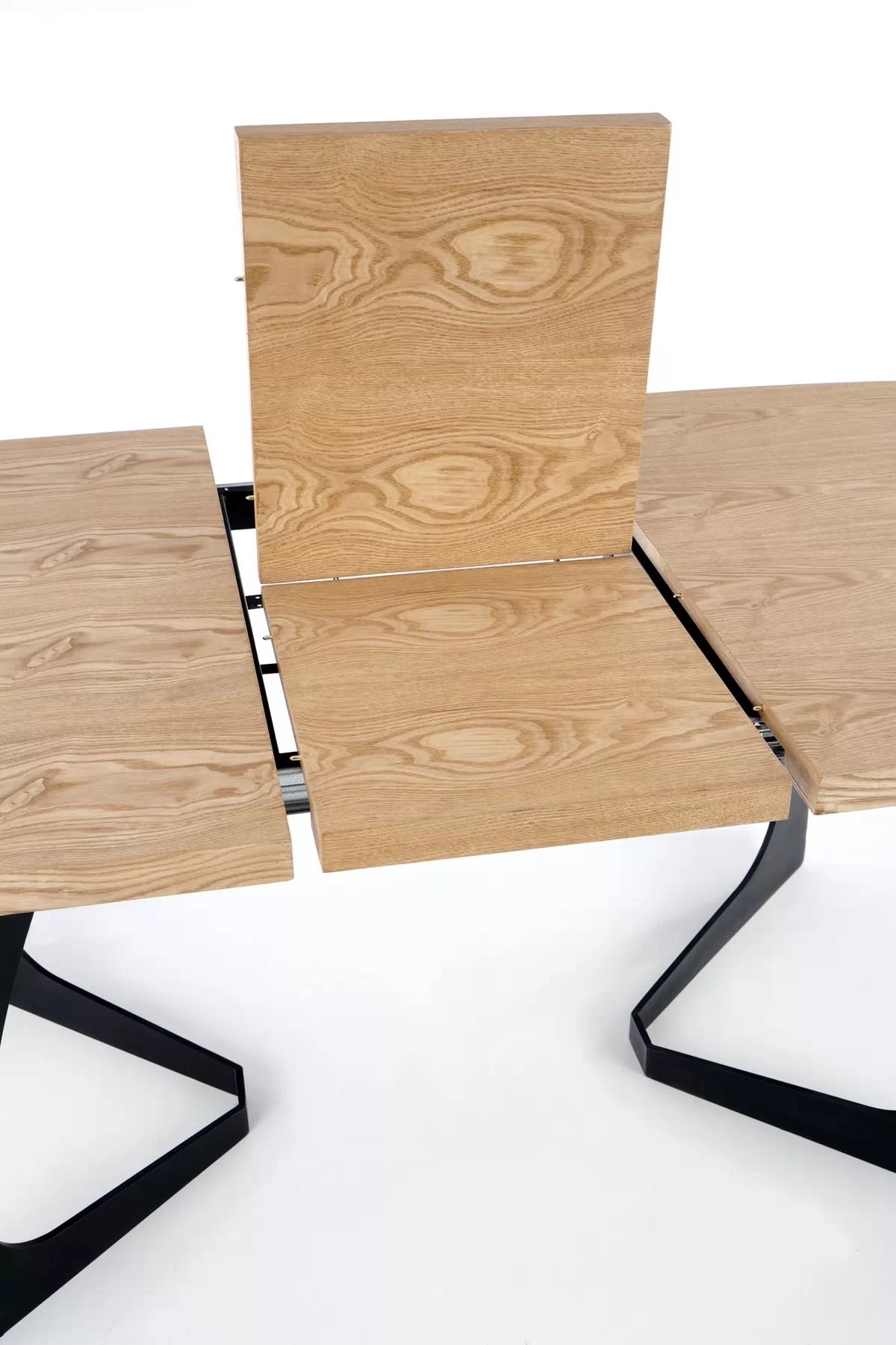 Rozkládací stůl Veldon 160-200x90 cm - přírodní dub / černá veldon stůl rozkládací, Deska - Dub přírodní, Nohy - Černý