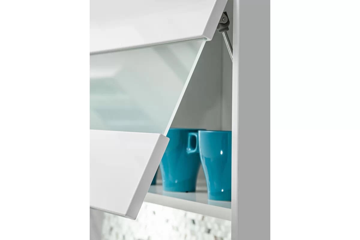 Závěsná vitrína Vella WWPO 6/72 s výklopnými dvířky přední část prosklená vella