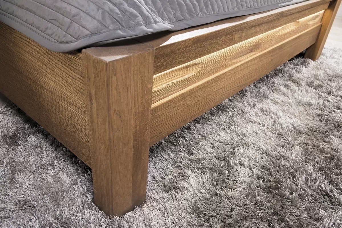 Čalouněná manželská postel Velvet 76 - 160x200 - béžová / dub rustikal Postel do ložnice Velvet 76 - Béžová/Dub rustical