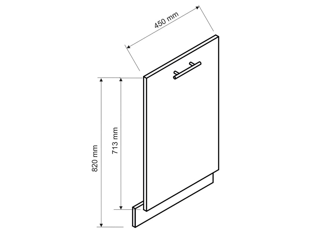 Zakrytý čelní panel myčky Vita FZ 45 PZ přední část myčky panel zakrytý