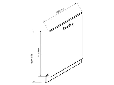 Zakrytý čelní panel myčky Vita FZ 60 PZ přední část myčky panel zakrytý