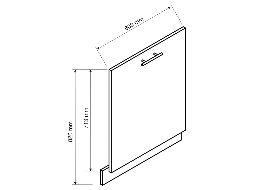 Zakrytý čelní panel myčky Vita FZ 60 PZ přední část myčky panel zakrytý