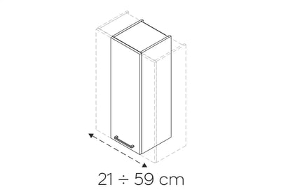 Závěsná kuchyňská skříňka KAMMONO W__.1/90_SPEC s nastavitelnou výškou