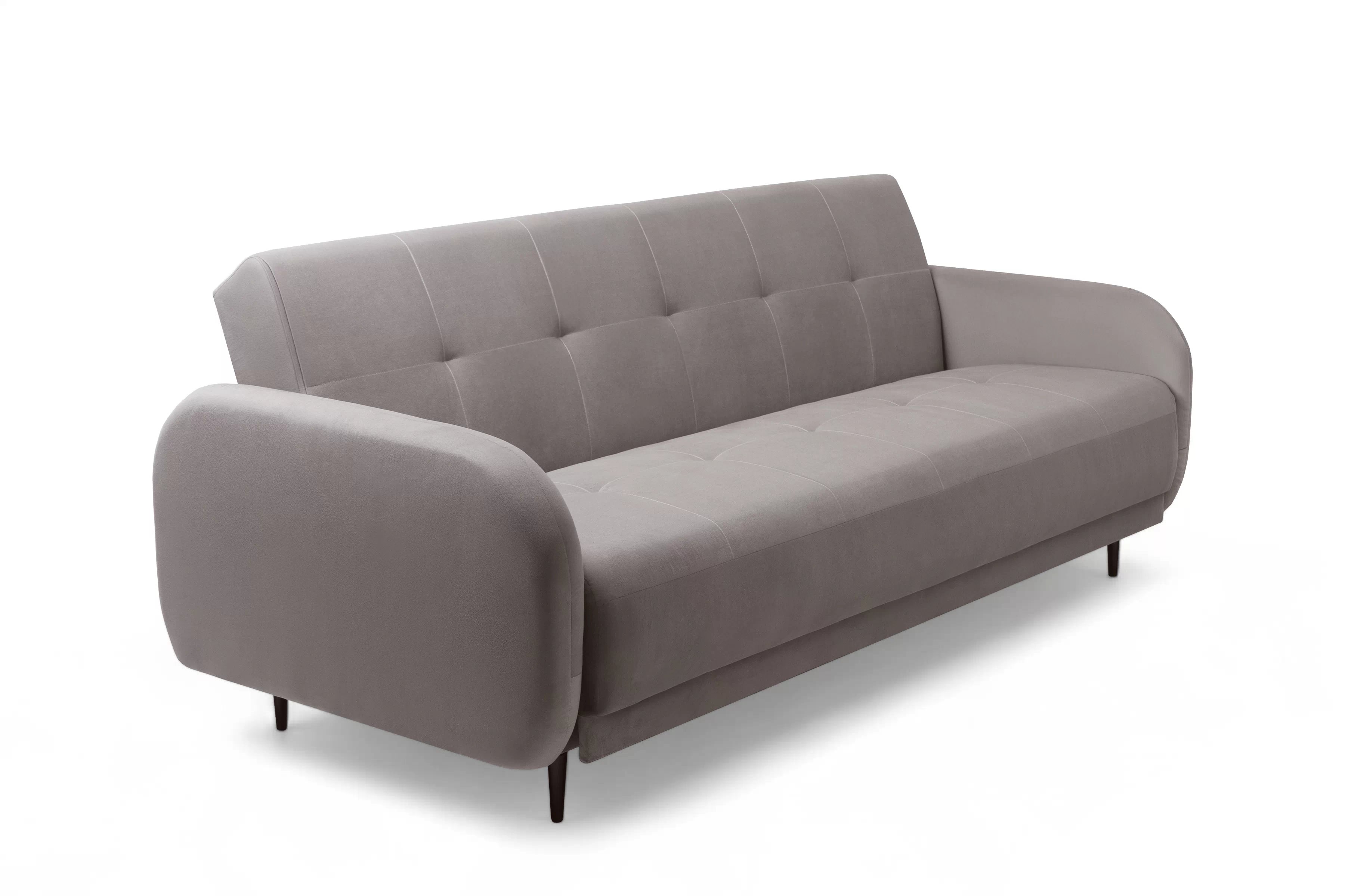 Rozkládací pohovka Linda - tmavě béžová Jasmine 25 Pohovka Linda rozkladana pro obývacího pokoje - ciemno béžová welwet Jasmine 25