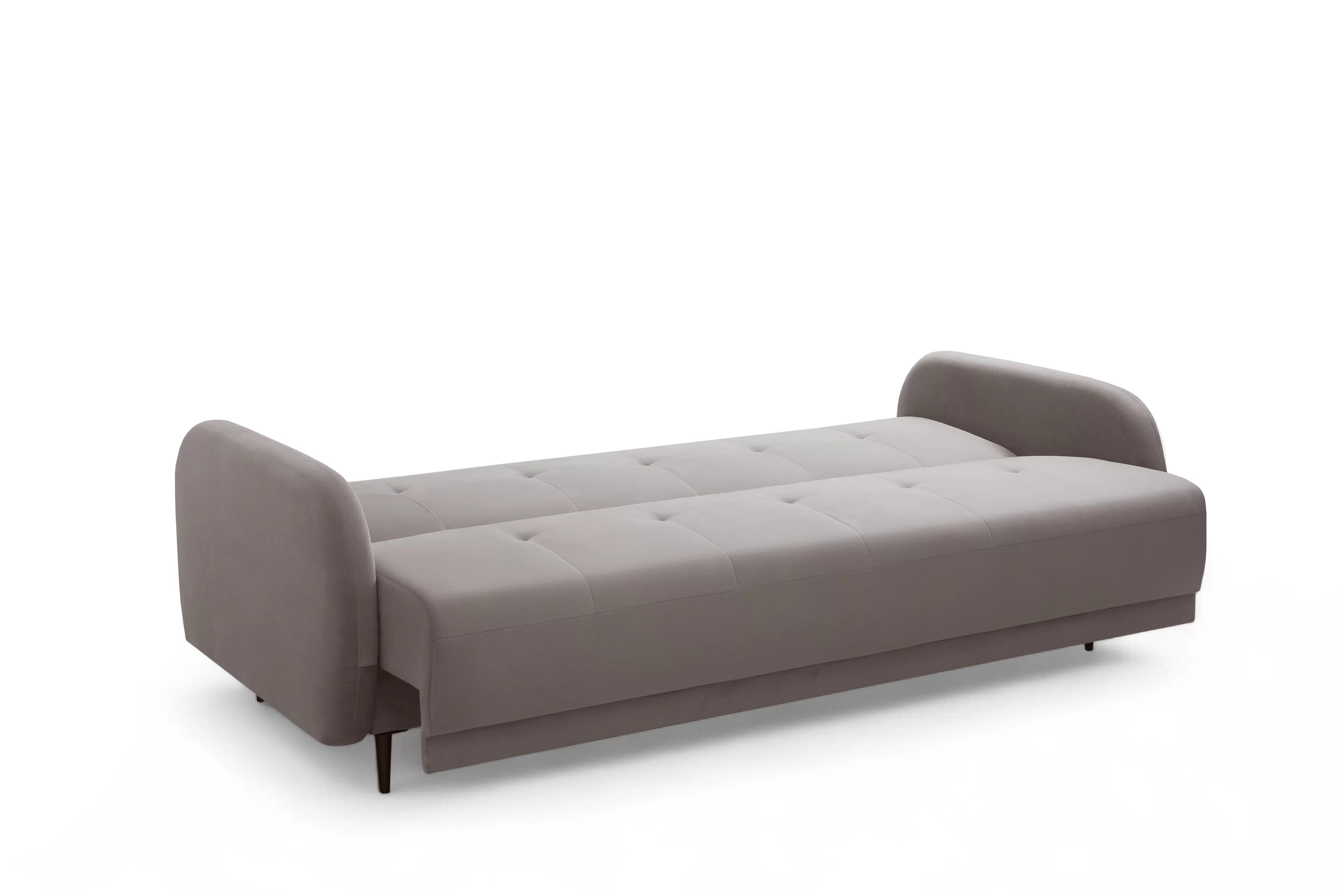 Rozkládací pohovka Linda - tmavě béžová Jasmine 25 Pohovka Linda rozkladana pro obývacího pokoje - ciemno béžová welwet Jasmine 25