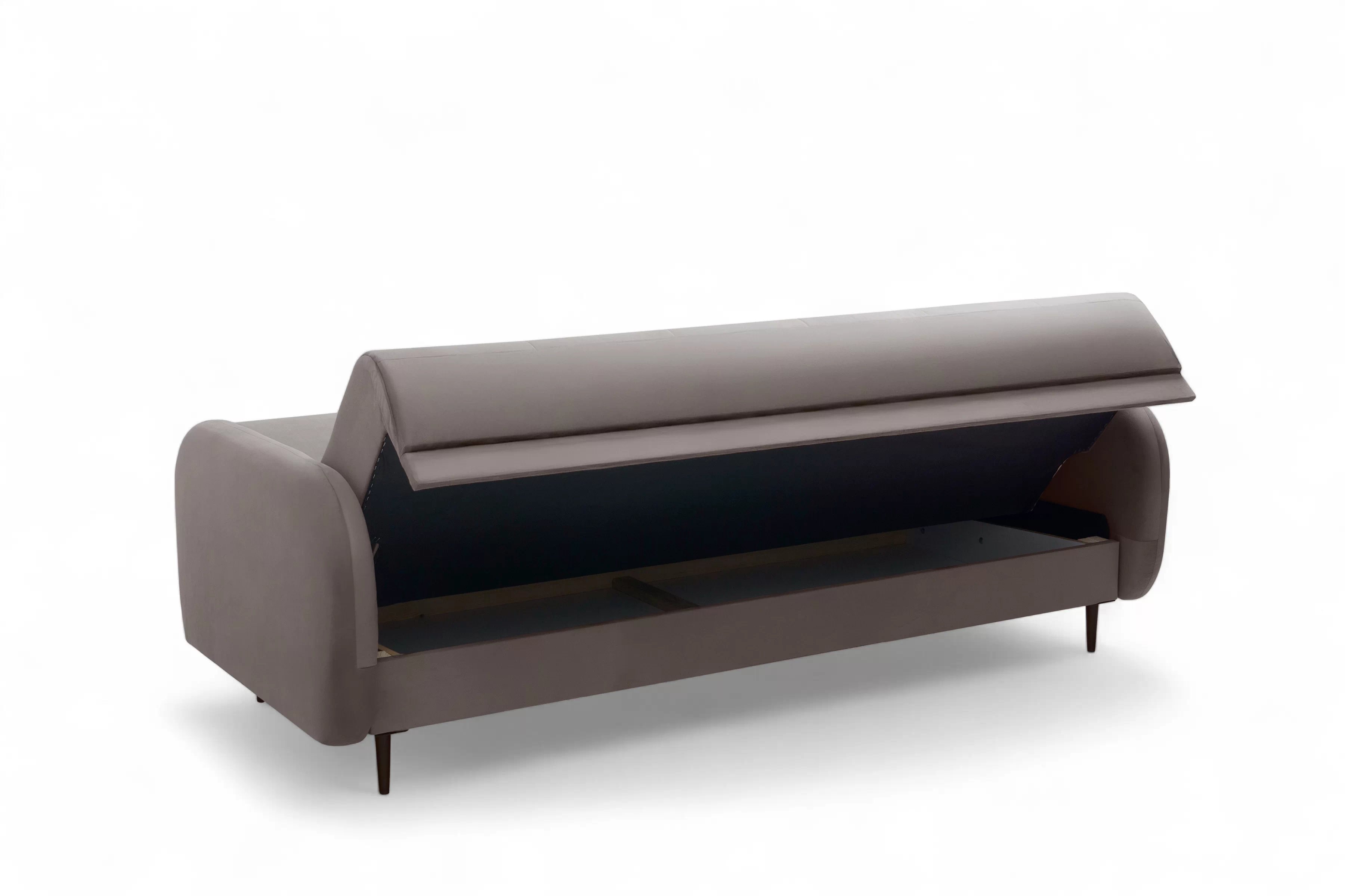 Rozkládací pohovka Linda - tmavě béžová Jasmine 25 Pohovka Linda rozkladana pro obývacího pokoje - ciemno béžová welwet Jasmine 25