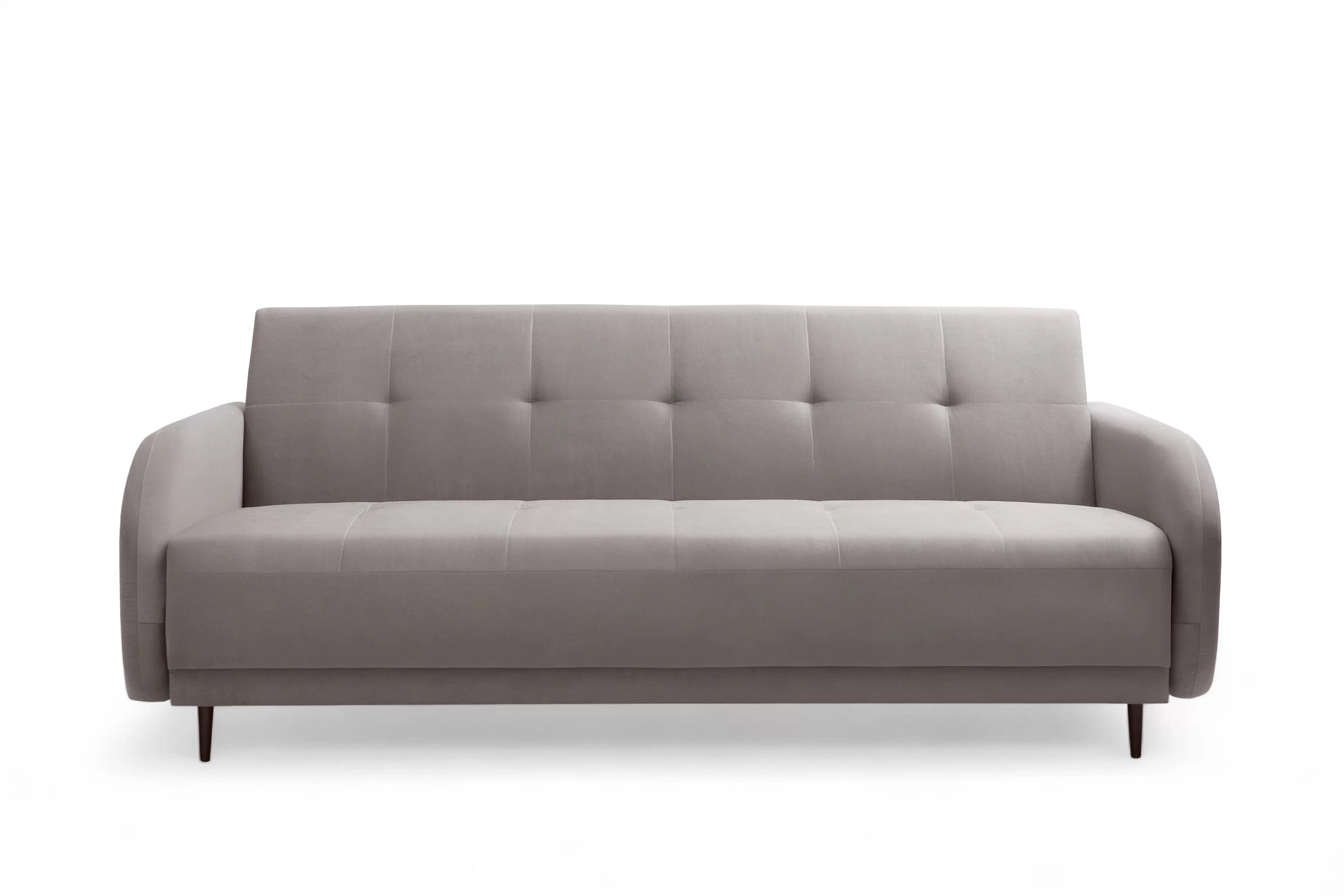 Rozkládací pohovka Linda - tmavě béžová Jasmine 25 Pohovka Linda rozkladana pro obývacího pokoje - ciemno béžová welwet Jasmine 25