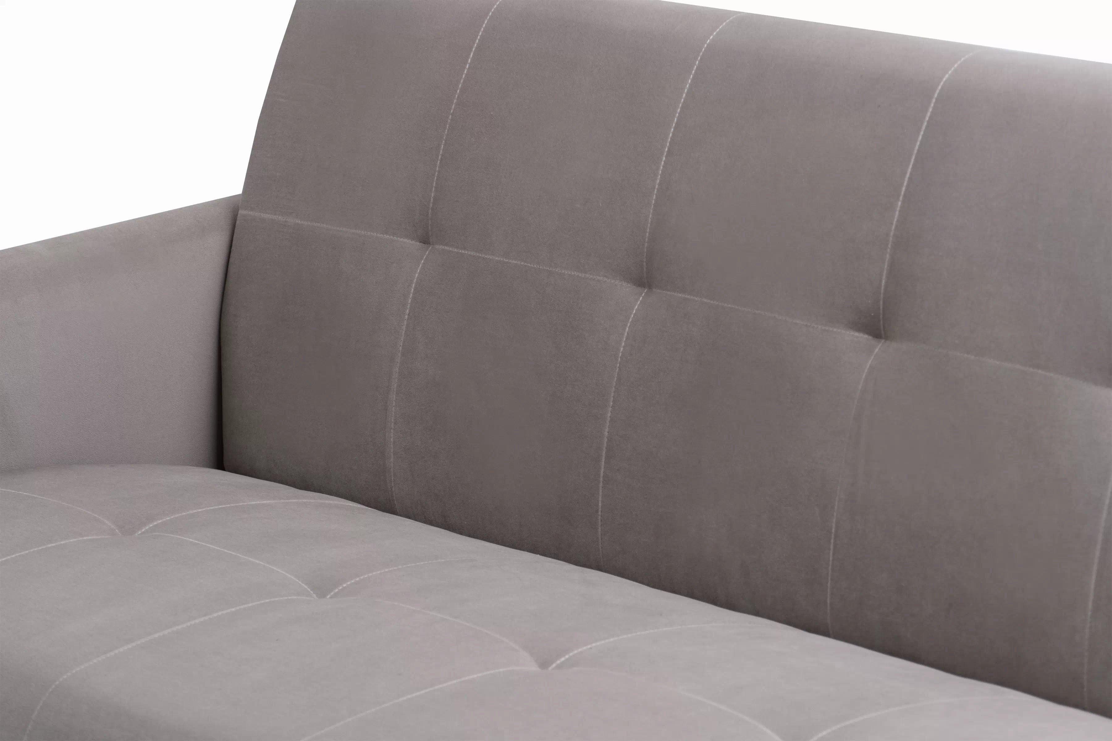 Rozkládací pohovka Linda - tmavě béžová Jasmine 25 Pohovka Linda rozkladana pro obývacího pokoje - ciemno béžová welwet Jasmine 25