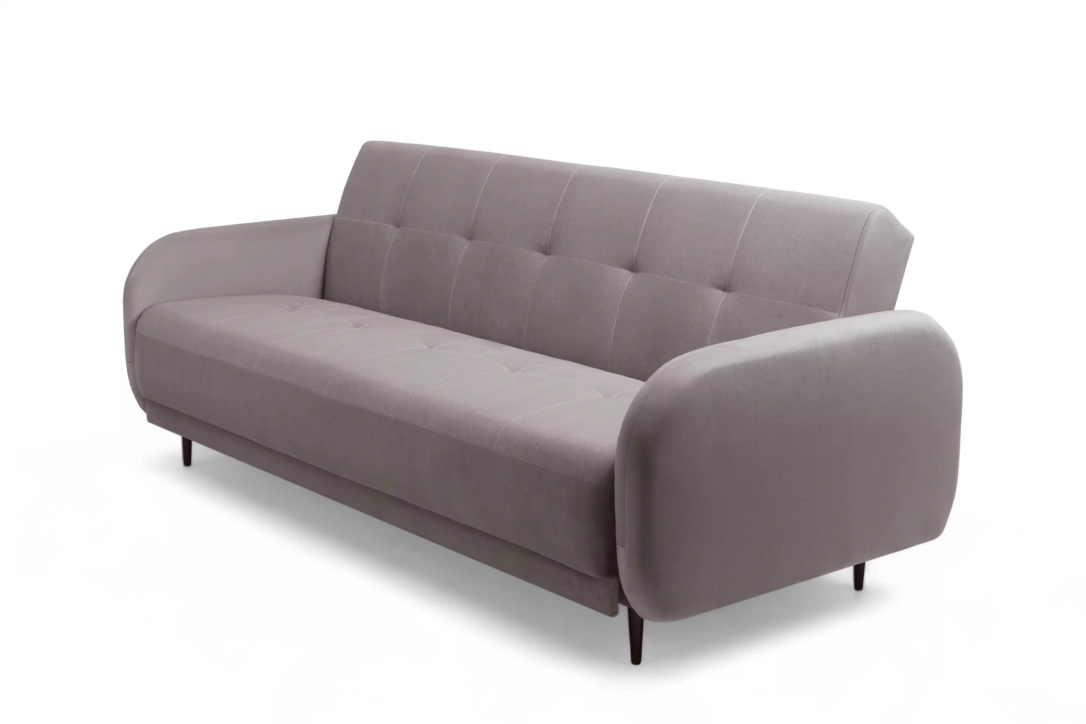 Rozkládací pohovka Linda - tmavě béžová Jasmine 25 Pohovka Linda rozkladana pro obývacího pokoje - ciemno béžová welwet Jasmine 25