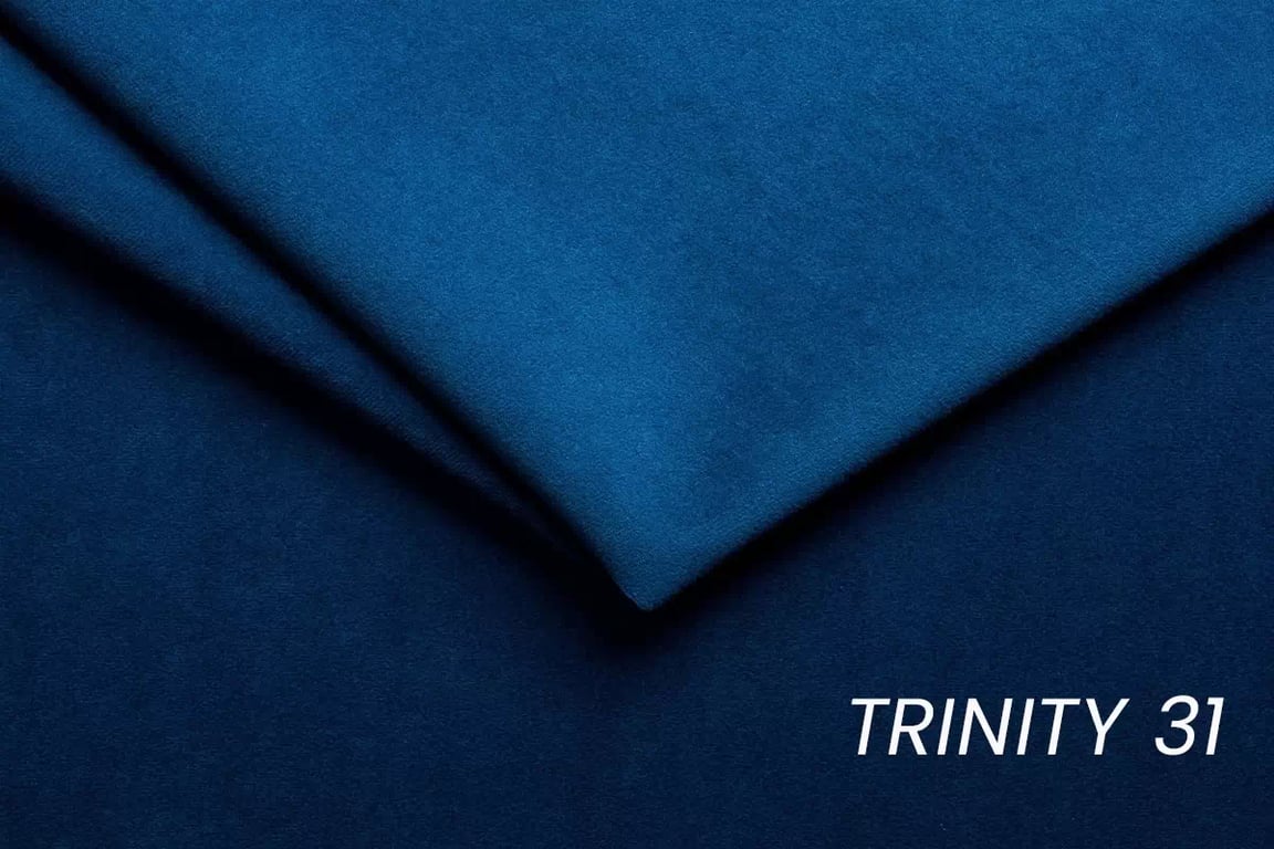 Rozkladacia pohovka Linda - tmavomodrý zamat Trinity 31 Pohovka Linda rozkladana do obývacej izby - námornícka modrá zamat Trinity 31