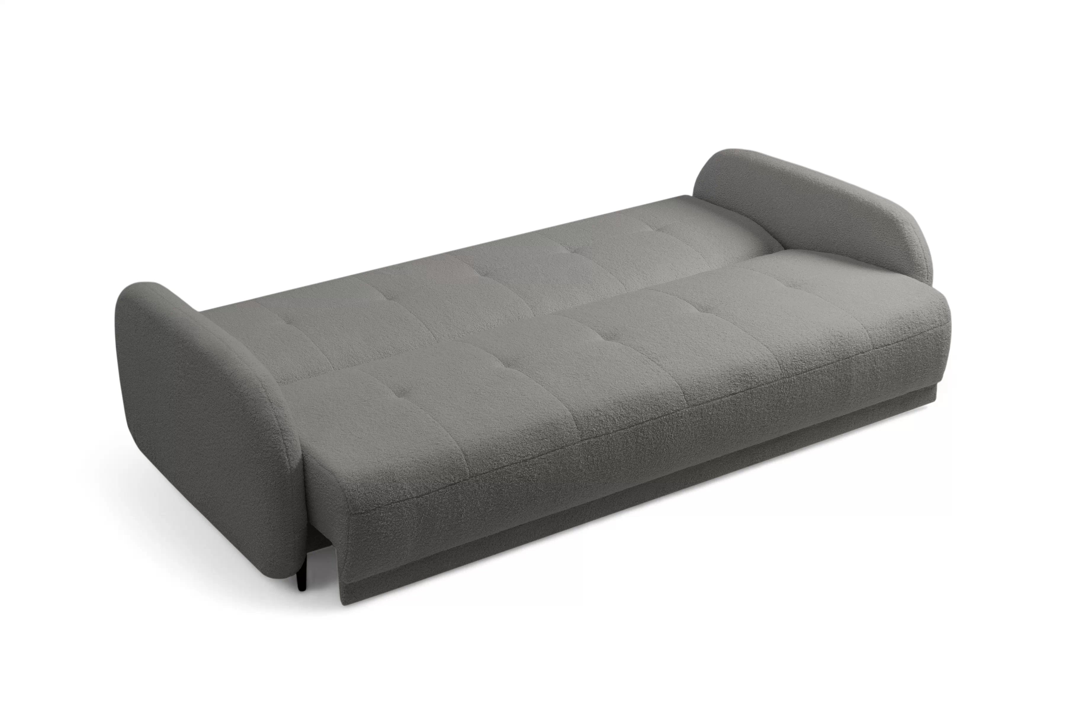 Rozkládací pohovka Linda - šedá Lambi 12 Pohovka Linda rozkladana pro obývacího pokoje - šedá boucle Lambi 12