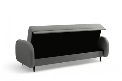 Rozkládací pohovka Linda - šedá Lambi 12 Pohovka Linda rozkladana pro obývacího pokoje - šedá boucle Lambi 12