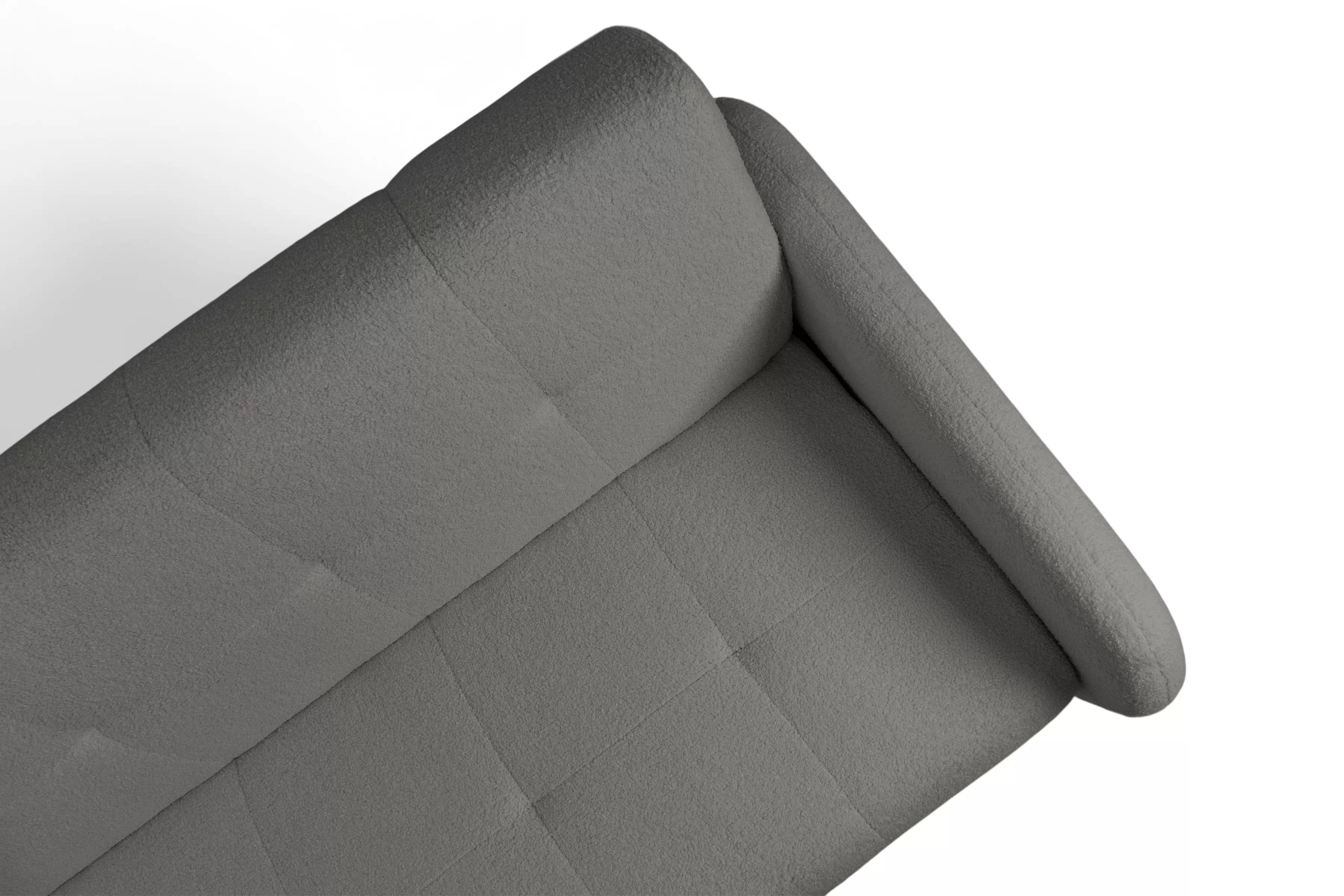 Rozkládací pohovka Linda - šedá Lambi 12 Pohovka Linda rozkladana pro obývacího pokoje - šedá boucle Lambi 12