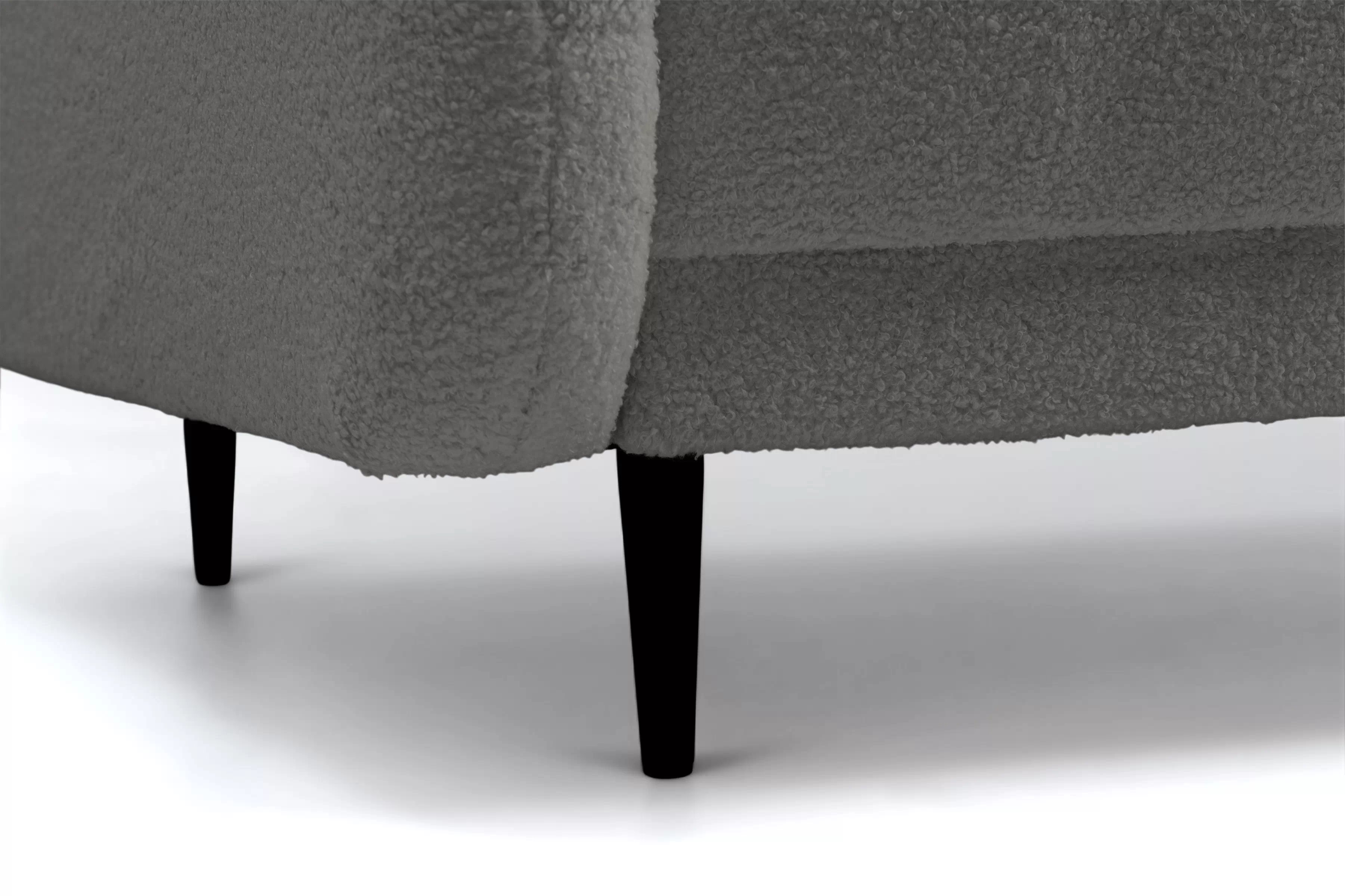 Rozkládací pohovka Linda - šedá Lambi 12 Pohovka Linda rozkladana pro obývacího pokoje - šedá boucle Lambi 12