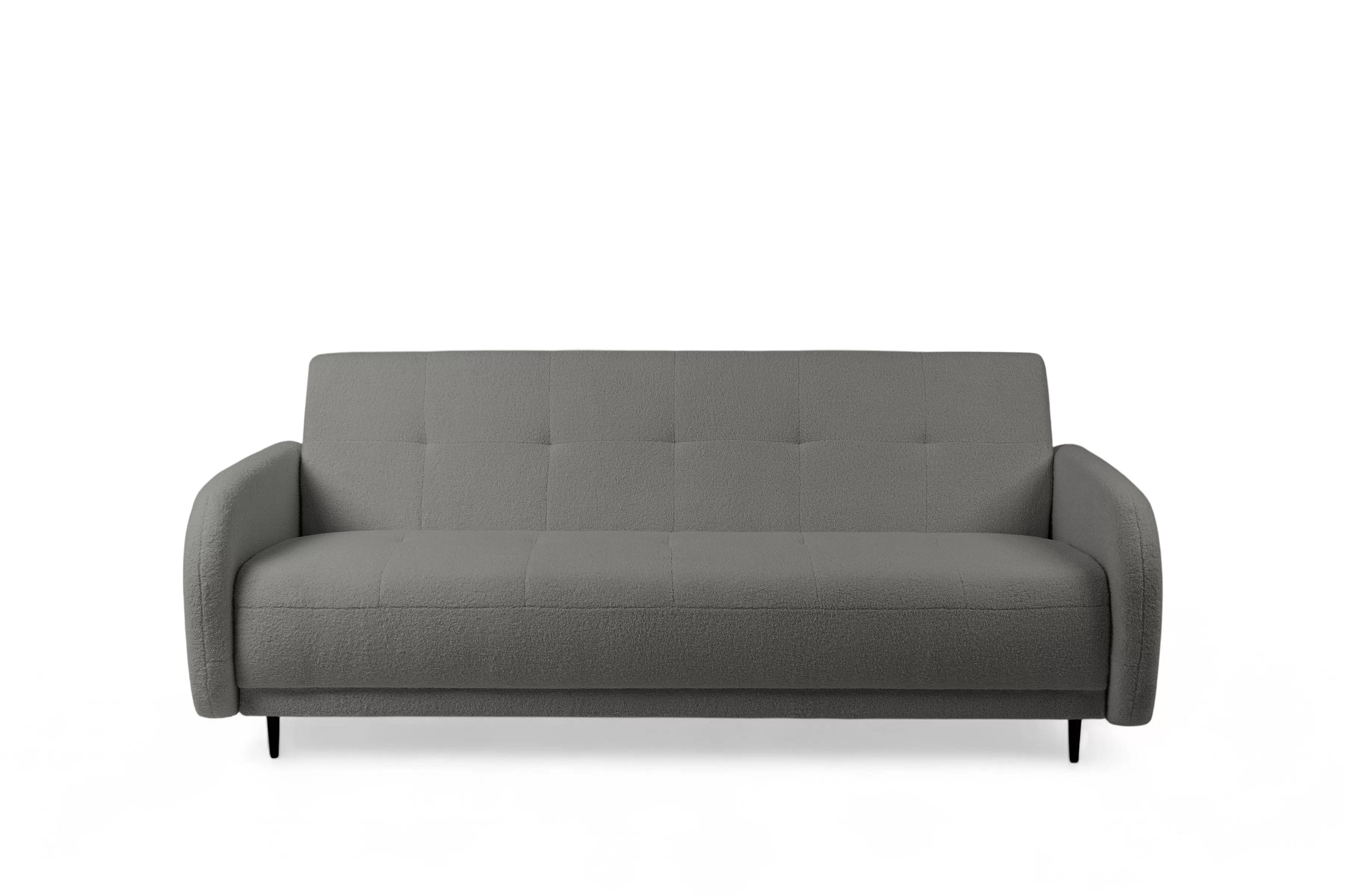 Rozkládací pohovka Linda - šedá Lambi 12 Pohovka Linda rozkladana pro obývacího pokoje - šedá boucle Lambi 12