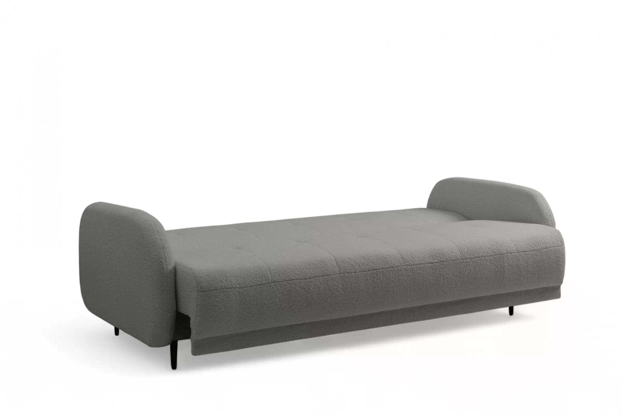 Rozkládací pohovka Linda - šedá Lambi 12 Pohovka Linda rozkladana pro obývacího pokoje - šedá boucle Lambi 12