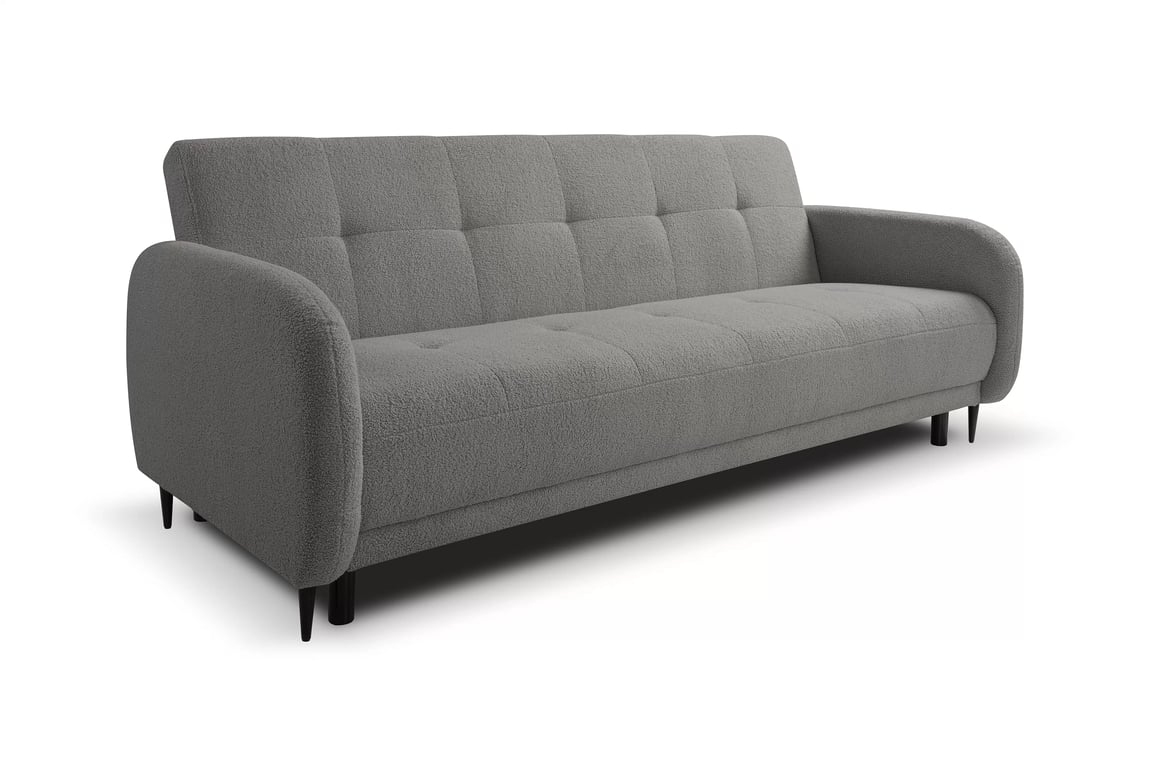 Canapea extensibilă Linda - gri țesătură boucle Lambi 12 Canapea extensibilă Linda rozkladana pentru camera de zi - gri boucle Lambi 12