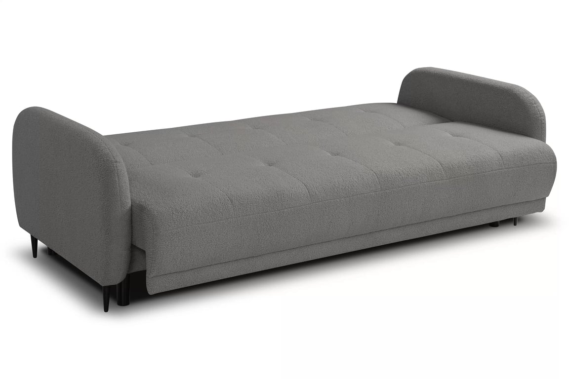 Canapea extensibilă Linda - gri țesătură boucle Lambi 12 Canapea extensibilă Linda rozkladana pentru camera de zi - gri boucle Lambi 12