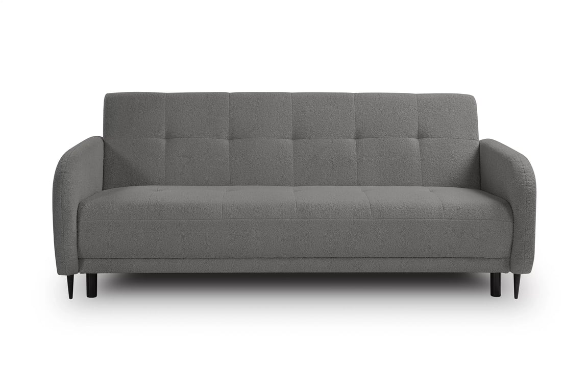 Canapea extensibilă Linda - gri țesătură boucle Lambi 12 Canapea extensibilă Linda rozkladana pentru camera de zi - gri boucle Lambi 12