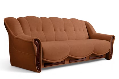 Rozkladacia pohovka do obývačky Walker - hrdzavá látka Austin 9 / tmavý palisander