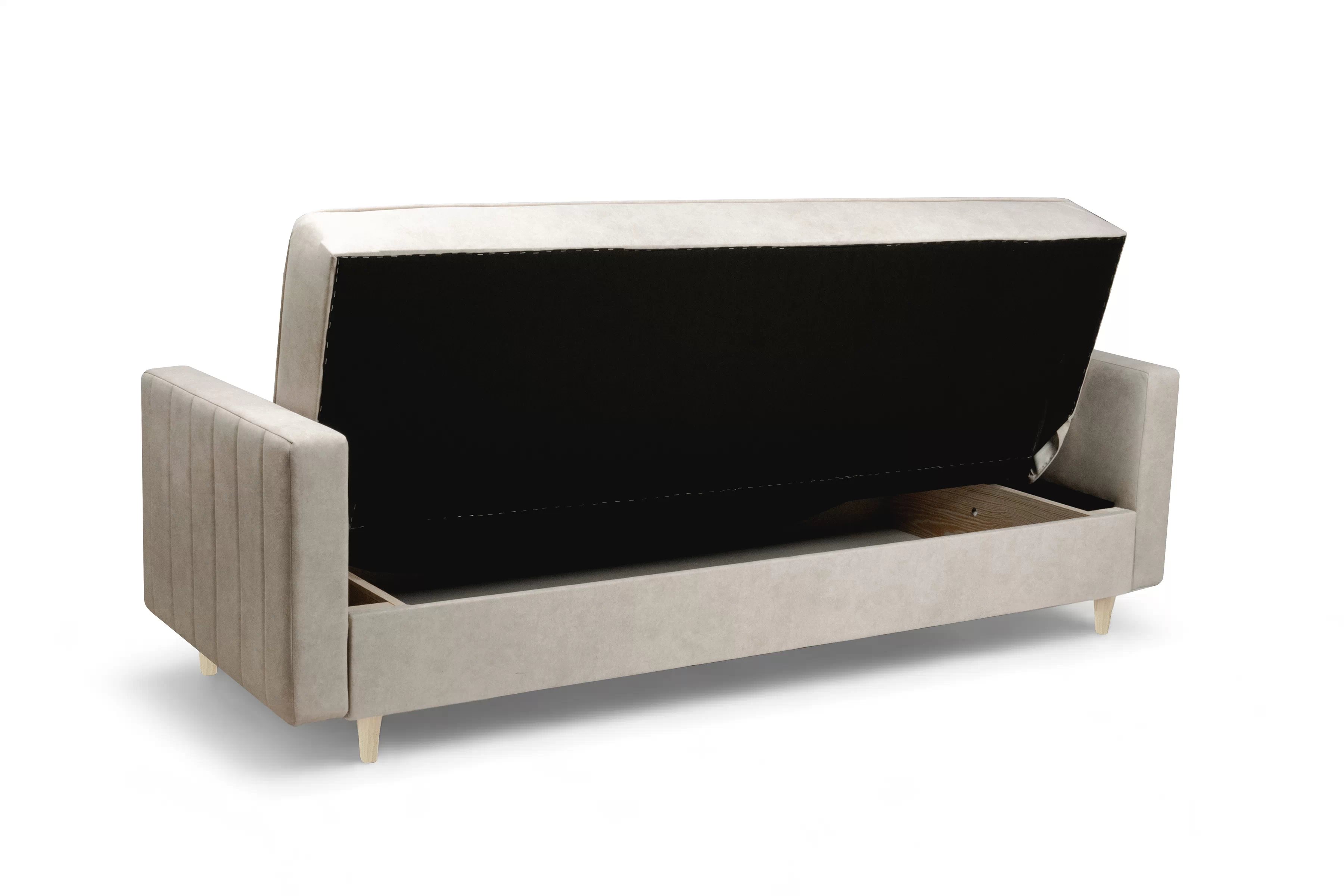 Pohovka Wars s funkciou spania – béžový ľahkočistiaci welvet Cloud 03 / nožičky buk Pohovka Wars s funkciou spania - béžový welwet ľahkočistiaci Cloud 03 / nožičky buk  