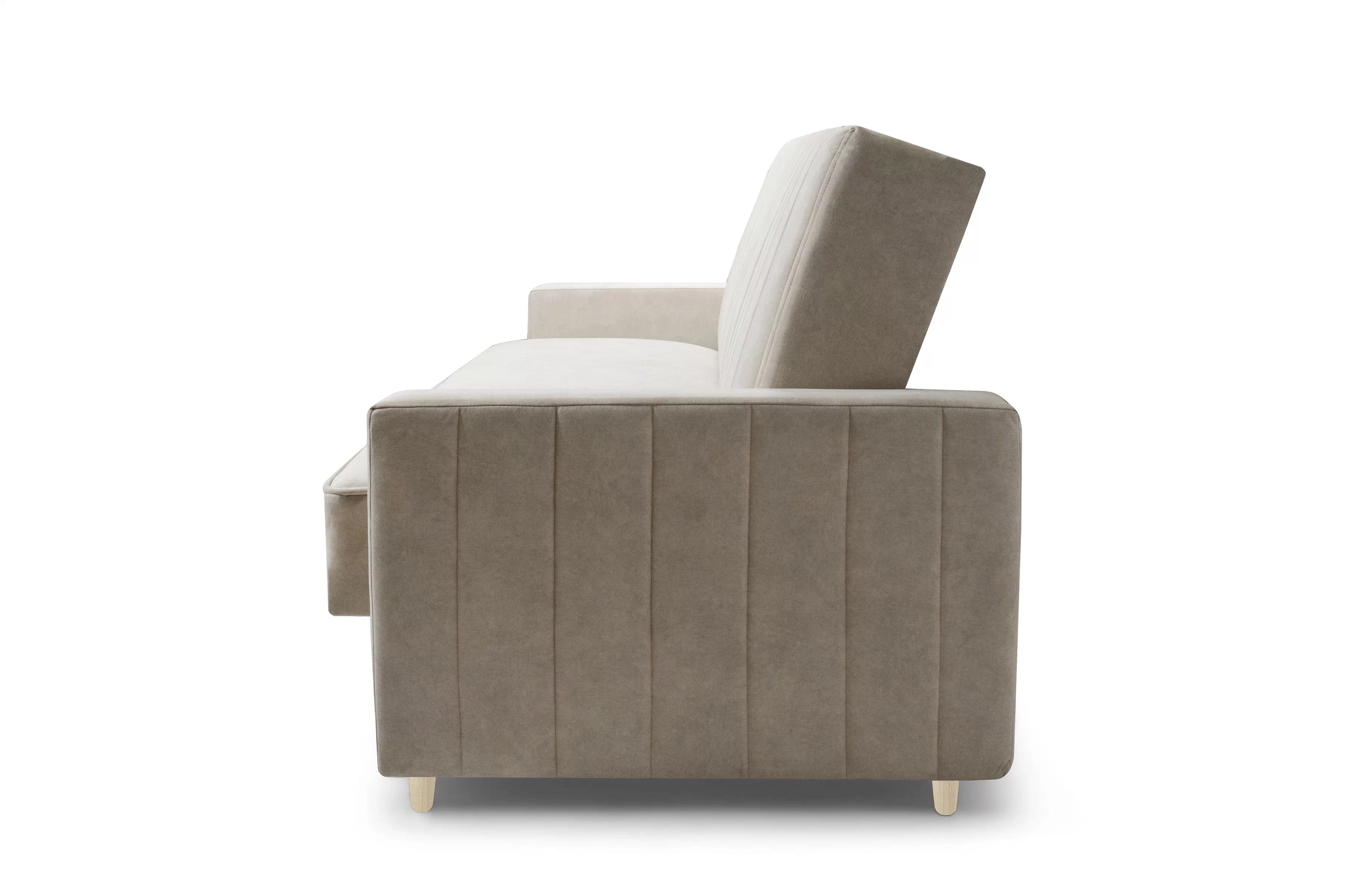 Pohovka Wars s funkciou spania – béžový ľahkočistiaci welvet Cloud 03 / nožičky buk Pohovka Wars s funkciou spania - béžový welwet ľahkočistiaci Cloud 03 / nožičky buk  