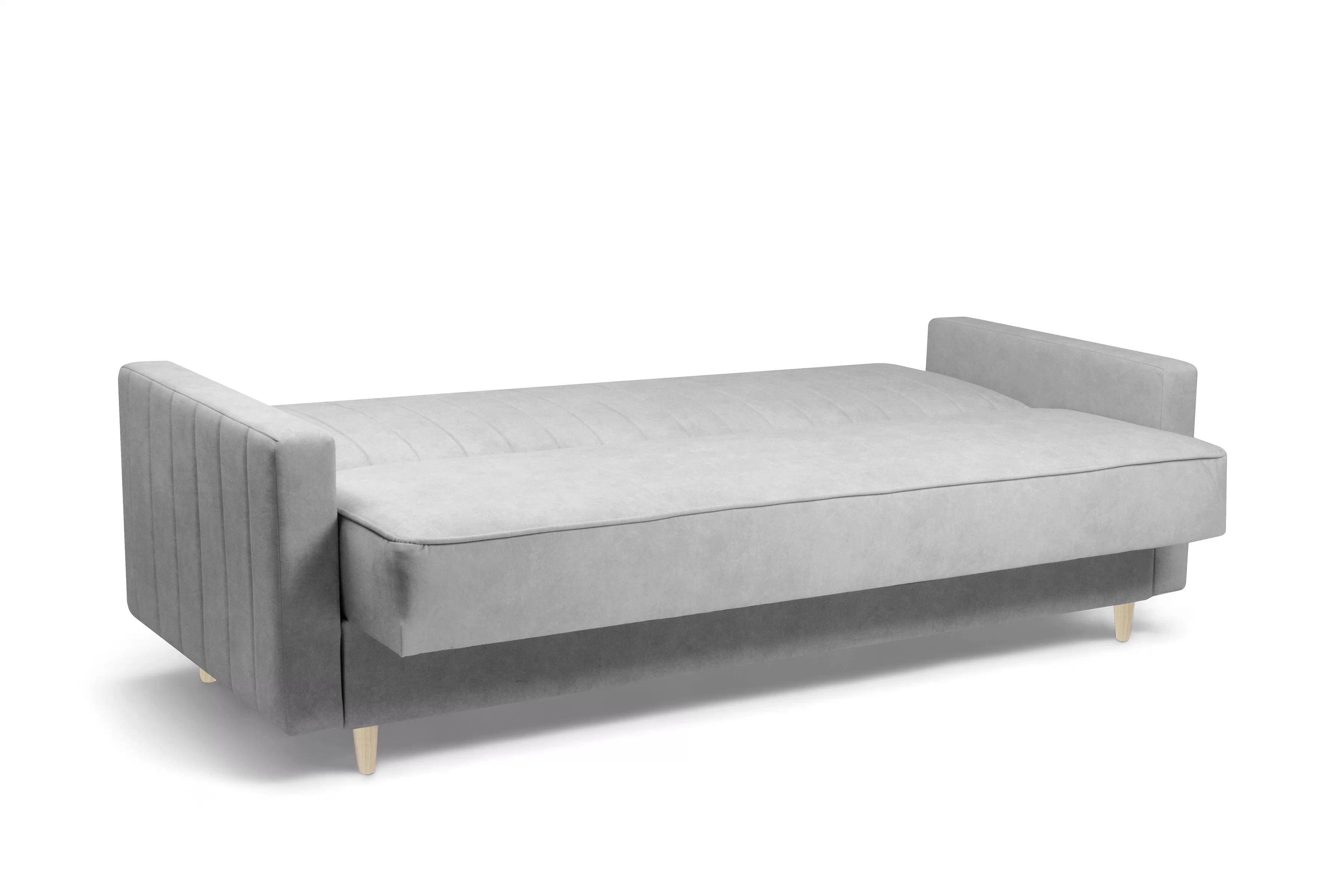 Rozkládací pohovka Wars - šedá Cloud 83 / nožky buk Pohovka Wars rozkládací - šedá welwet snadno čistitelný Cloud 83 / Nohy buk 