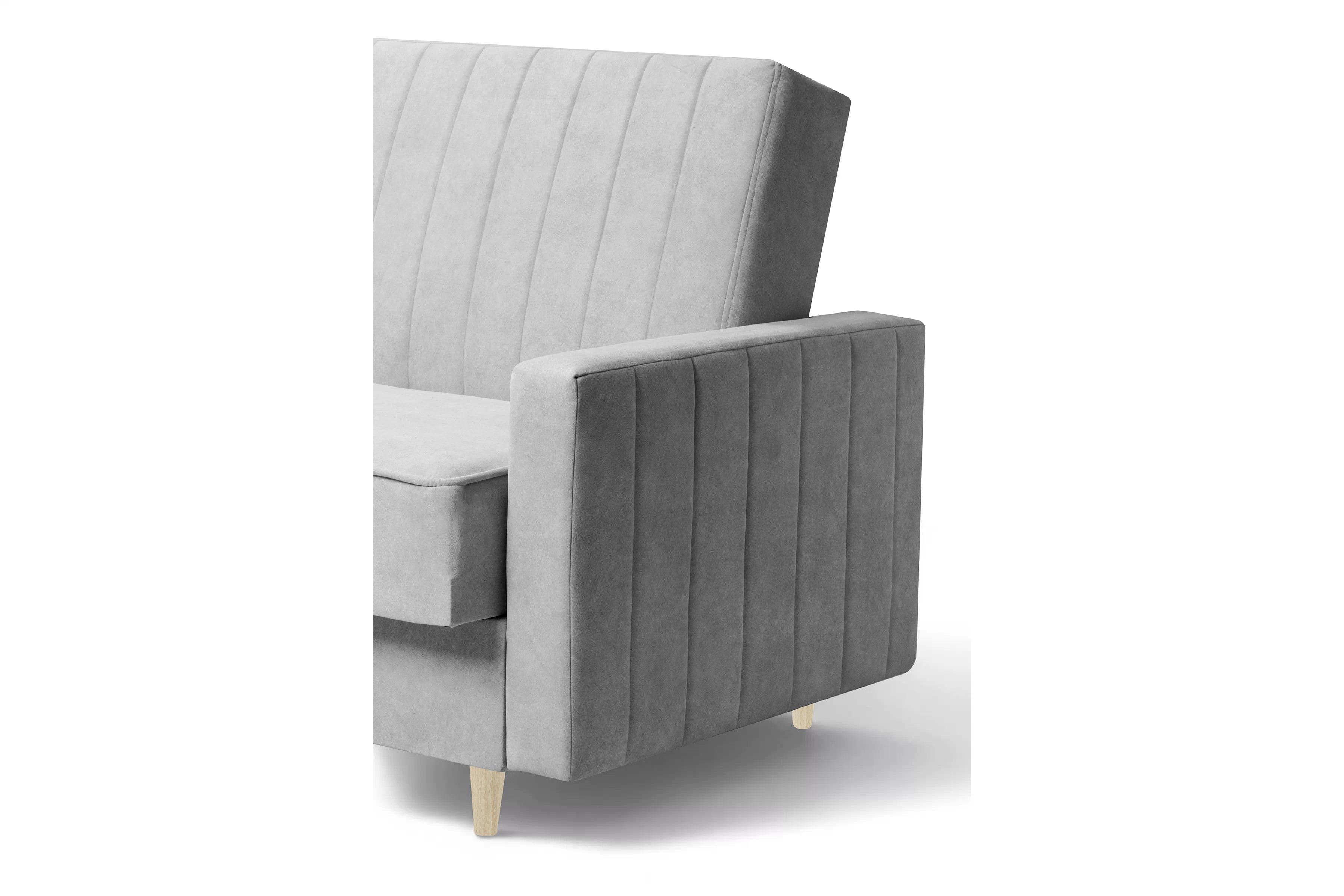 Rozkládací pohovka Wars - šedá Cloud 83 / nožky buk Pohovka Wars rozkládací - šedá welwet snadno čistitelný Cloud 83 / Nohy buk 