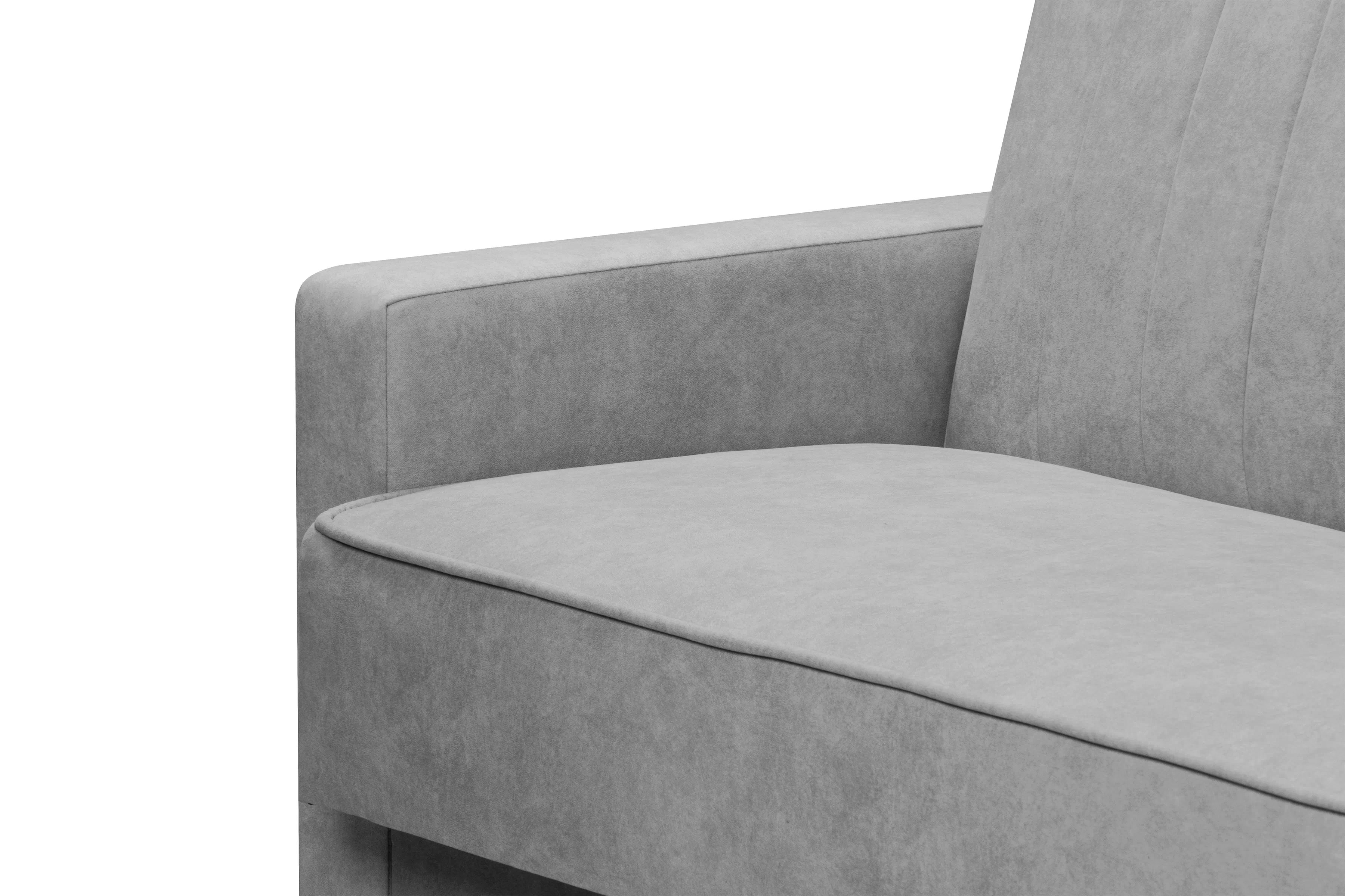 Rozkládací pohovka Wars - šedá Cloud 83 / nožky wenge Pohovka Wars rozkládací - šedá welwet snadno čistitelný Cloud 83 / Nohy wenge