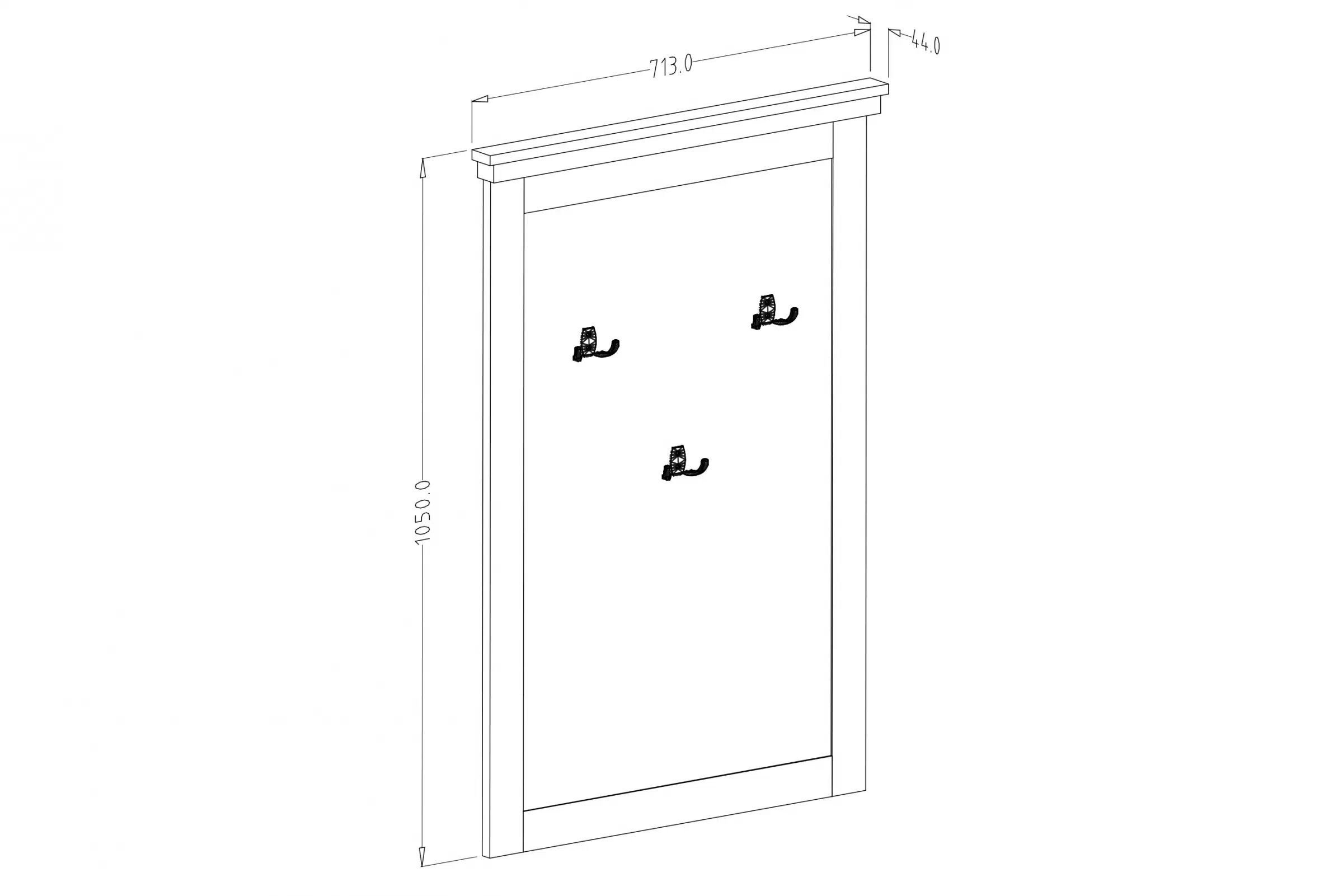 Věšák Evora 89 71 cm - abisko ash / dub lefkas Věšák pro předsíně Evora 89 - 71 cm - abisko ash / dub lefkas