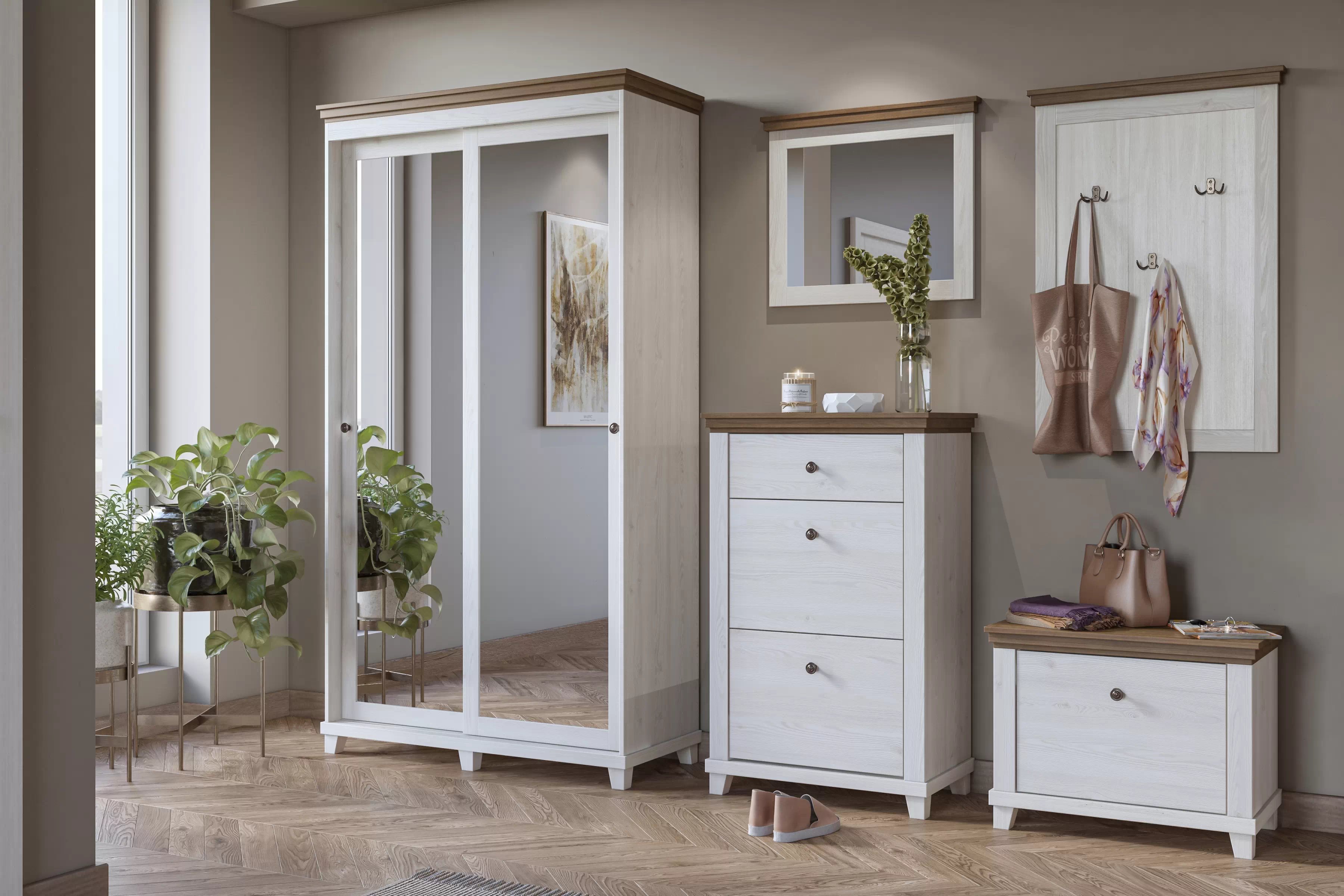 Věšák Evora 89 71 cm - abisko ash / dub lefkas Věšák pro předsíně Evora 89 - 71 cm - abisko ash / dub lefkas