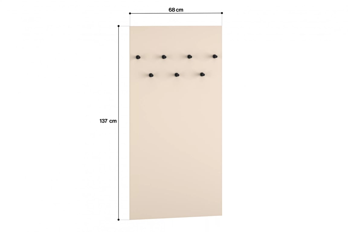 Vešiak do predsiene Jamuzi 19 - kašmírová - 68x137 cm Vešiak do predsienie Jamuzi 19 - 68 cm - kašmír