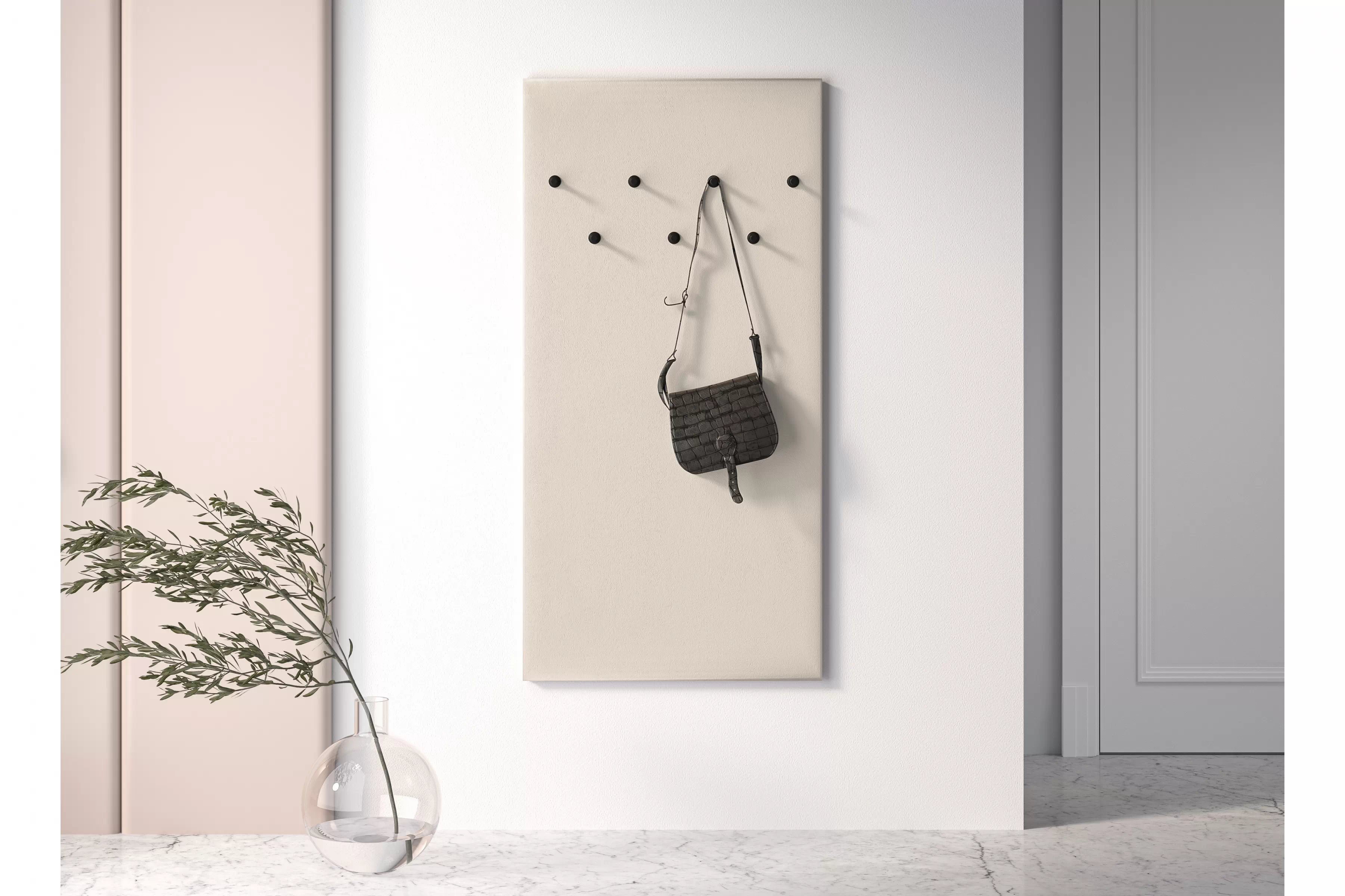 Čalouněný věšák do předsíně Jamuzi 68 cm - kašmír Věšák do předsíně Jamuzi 20 - 68 cm - kašmír